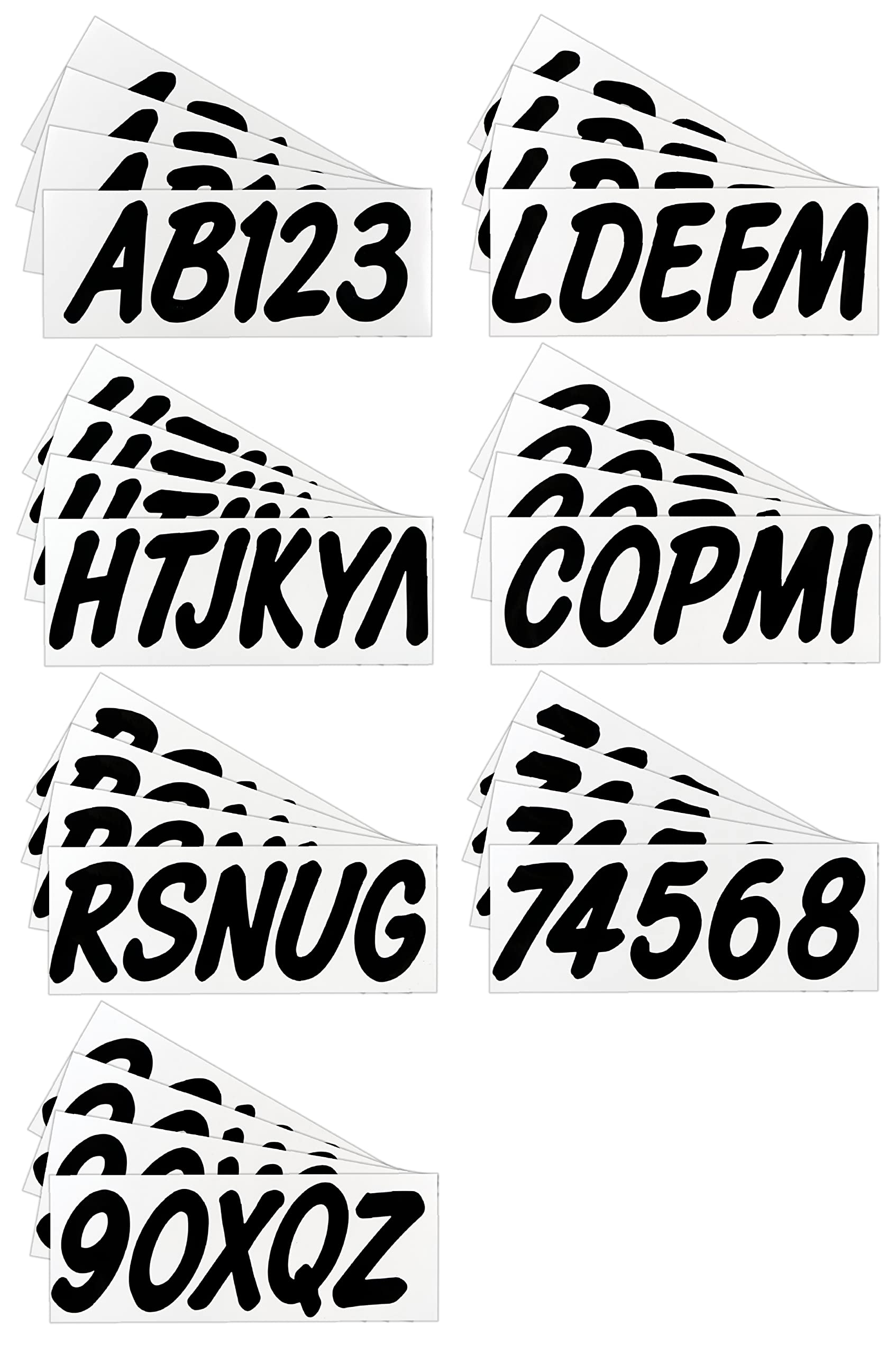 Hardline Products Series 400 Factory Matched 3-Inch Boat & Pwc Registration Number Kit, Solid Black - Blk400Ec