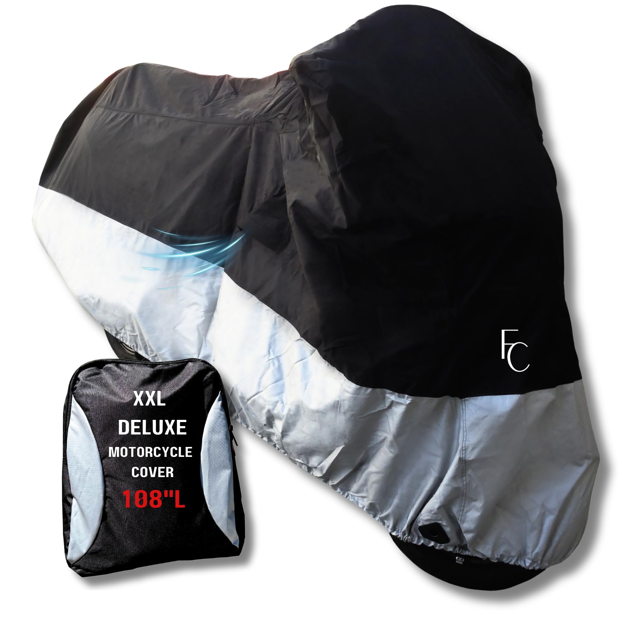 Formosa Covers | Premium Heavy Duty Motorcycle Cover (Xxl). Includes Cable & Lock. Fits Up To 108'' Length Large Cruiser, Tourer