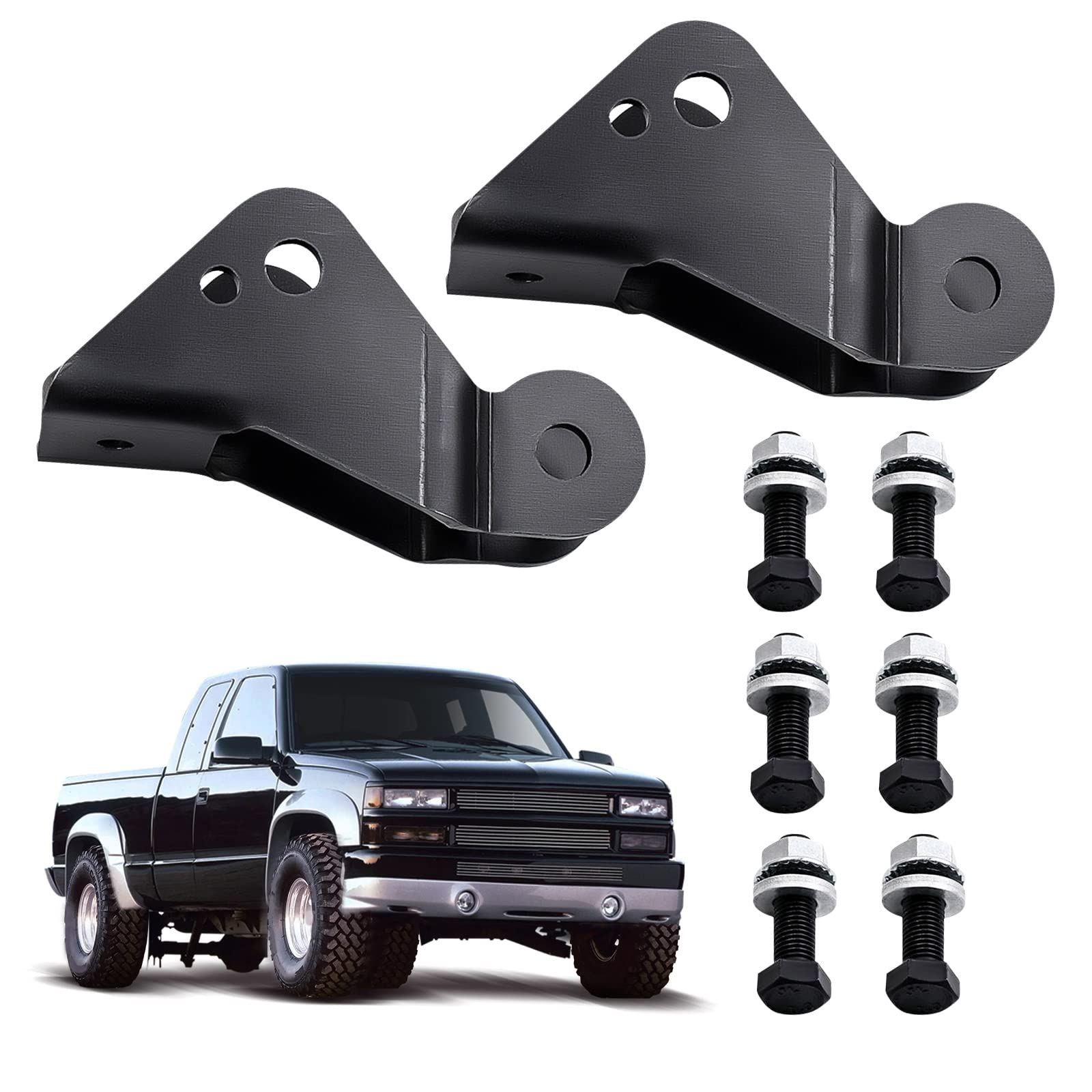 Tuningsworld 3   - 5    Shock Extenders for Chevy Silverado C1500, for GMC Sierra C1500 2WD 1988-1998, Rear Shocks Drop Lowering
