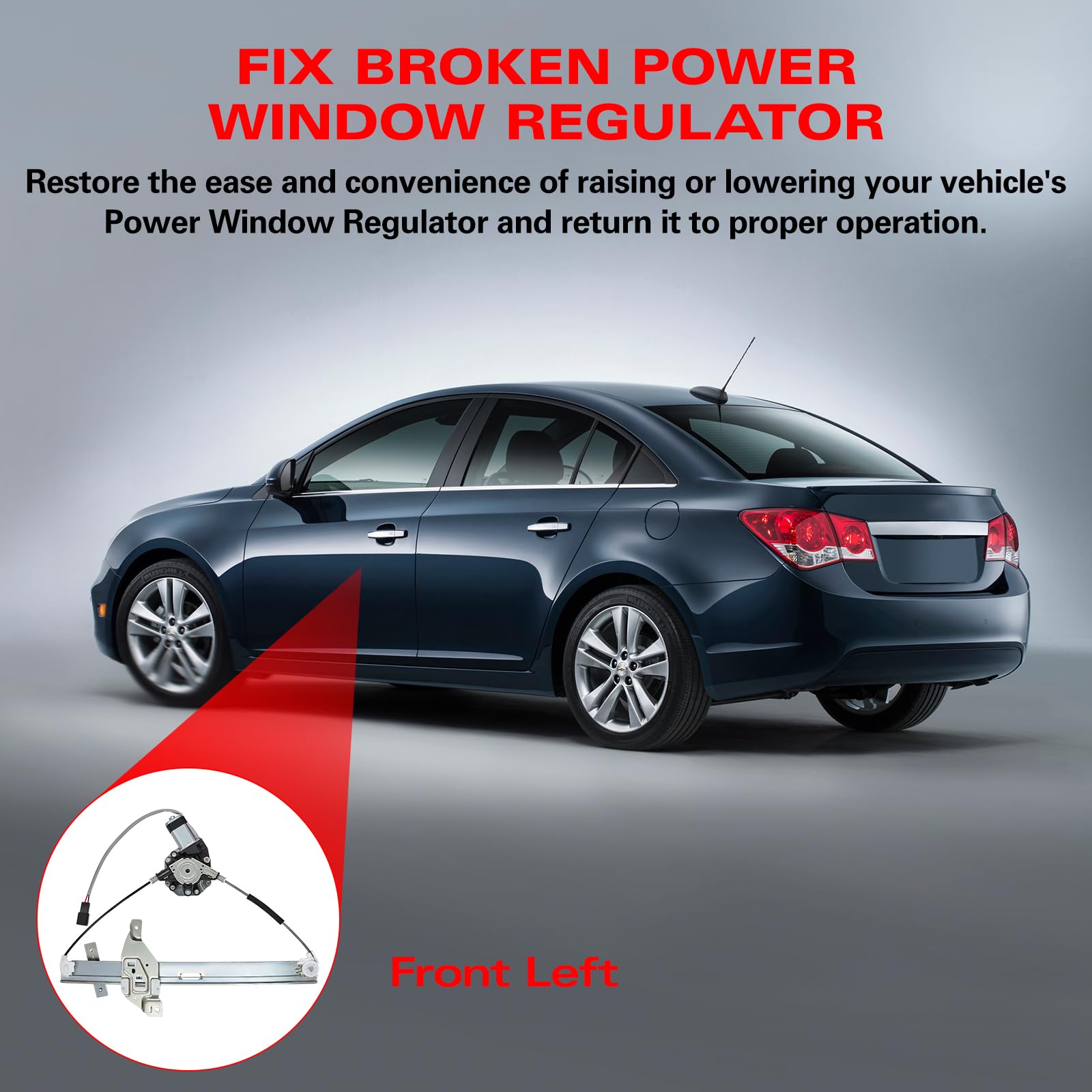 BDFHYK 748-172 Power Window Regulator with Motor Front Left Driver Side for Chevy Impala 2006-2013, Impala Limited, 10338555, 20