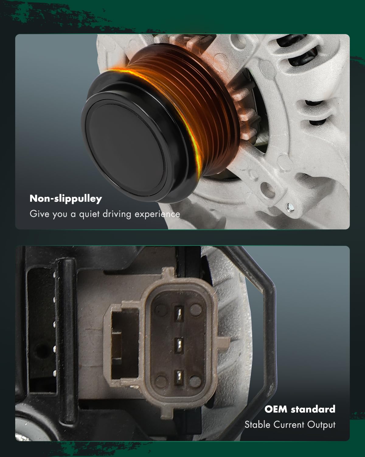 SCITOO Alternator Fit for Ford Mustang 2009-2010 4.6L, Manual Transmission - 12V 150Amp CW S6 Pulley Class, Replace OE 11526 104