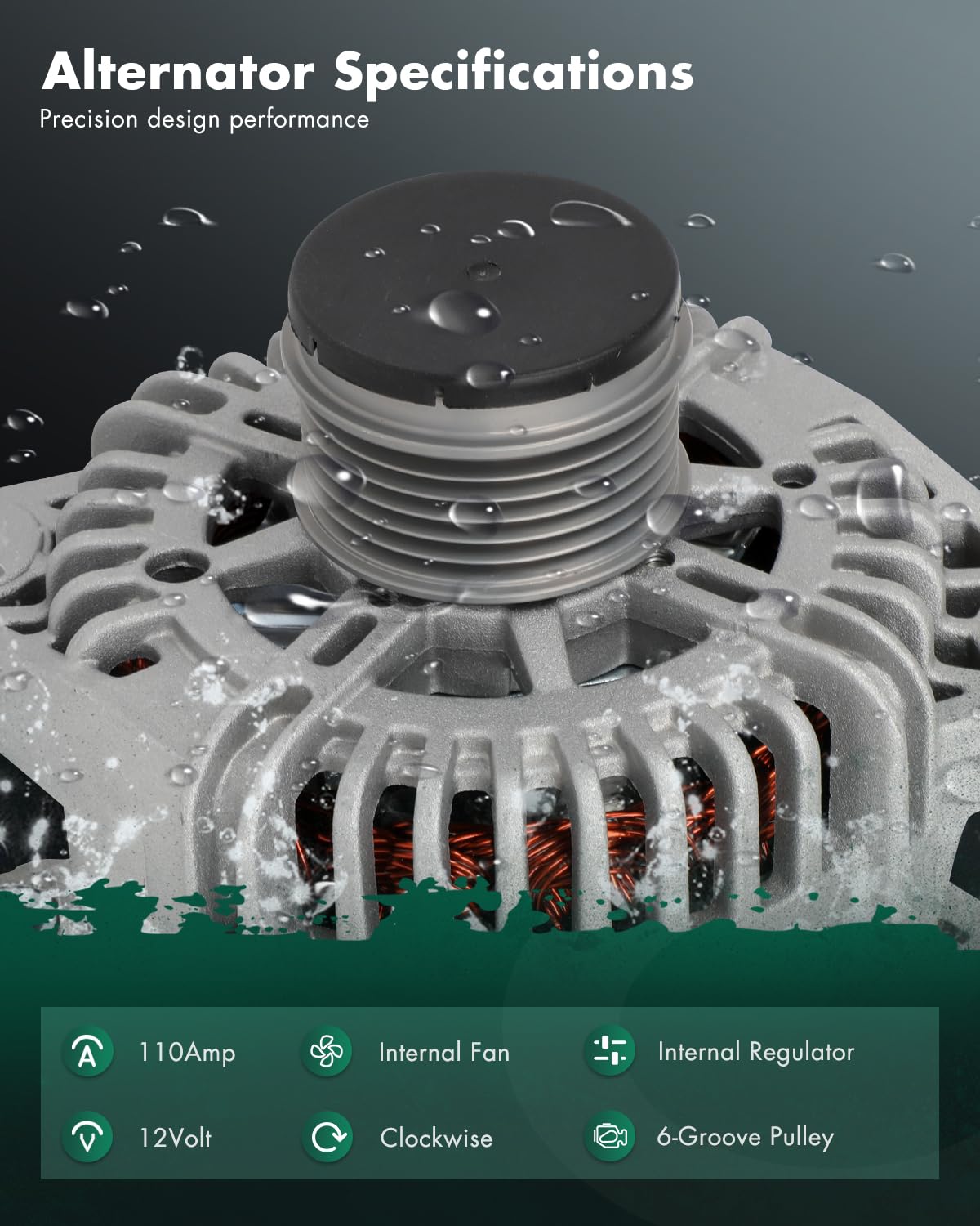 SCITOO Alternator Fits for Hyundai Sonata 2.0L 2011-2014, Santa Fe 2.4L 2010-2012, Fit for Kia Optima 2.0L 2012-2013, for Sorent