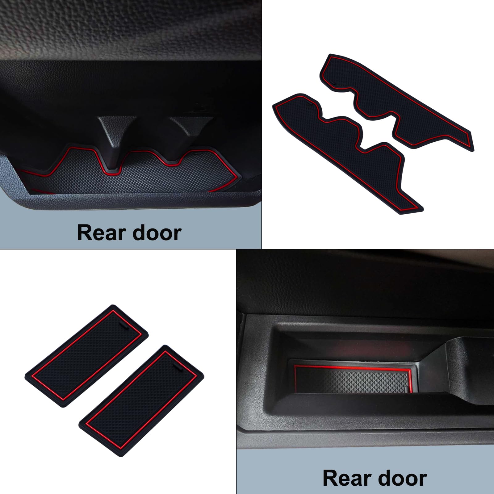 Premium Custom Liner Mat Compatible With 2024 2025 Toyota Tacoma(4Th Gen) Double Cab Accessories Center Console, Door Pocket And