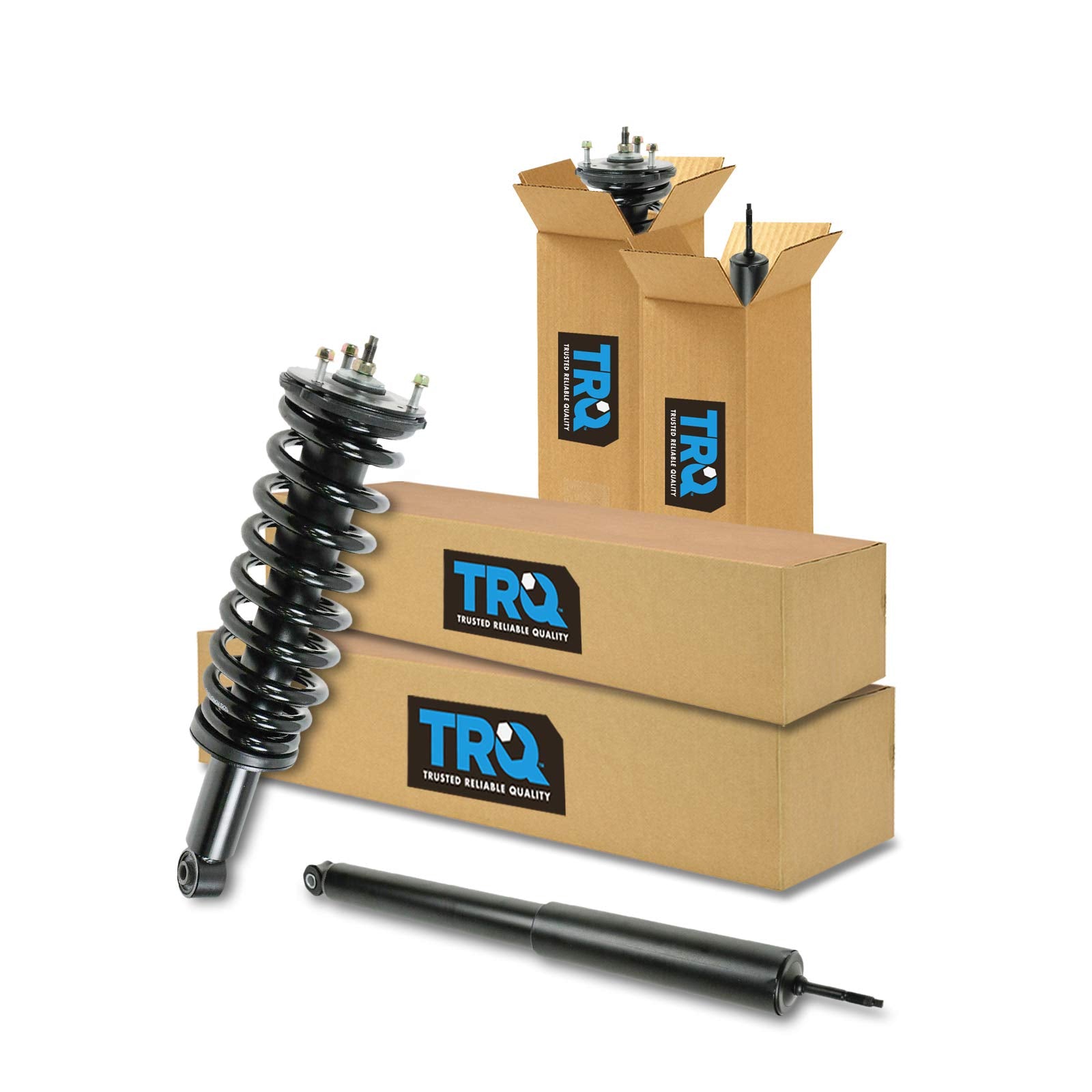 Trq Front And Rear Complete Strut Assembly & Shock Absorber Kit Complete Strut & Coil Spring Assembly Compatible With 2000-2006 