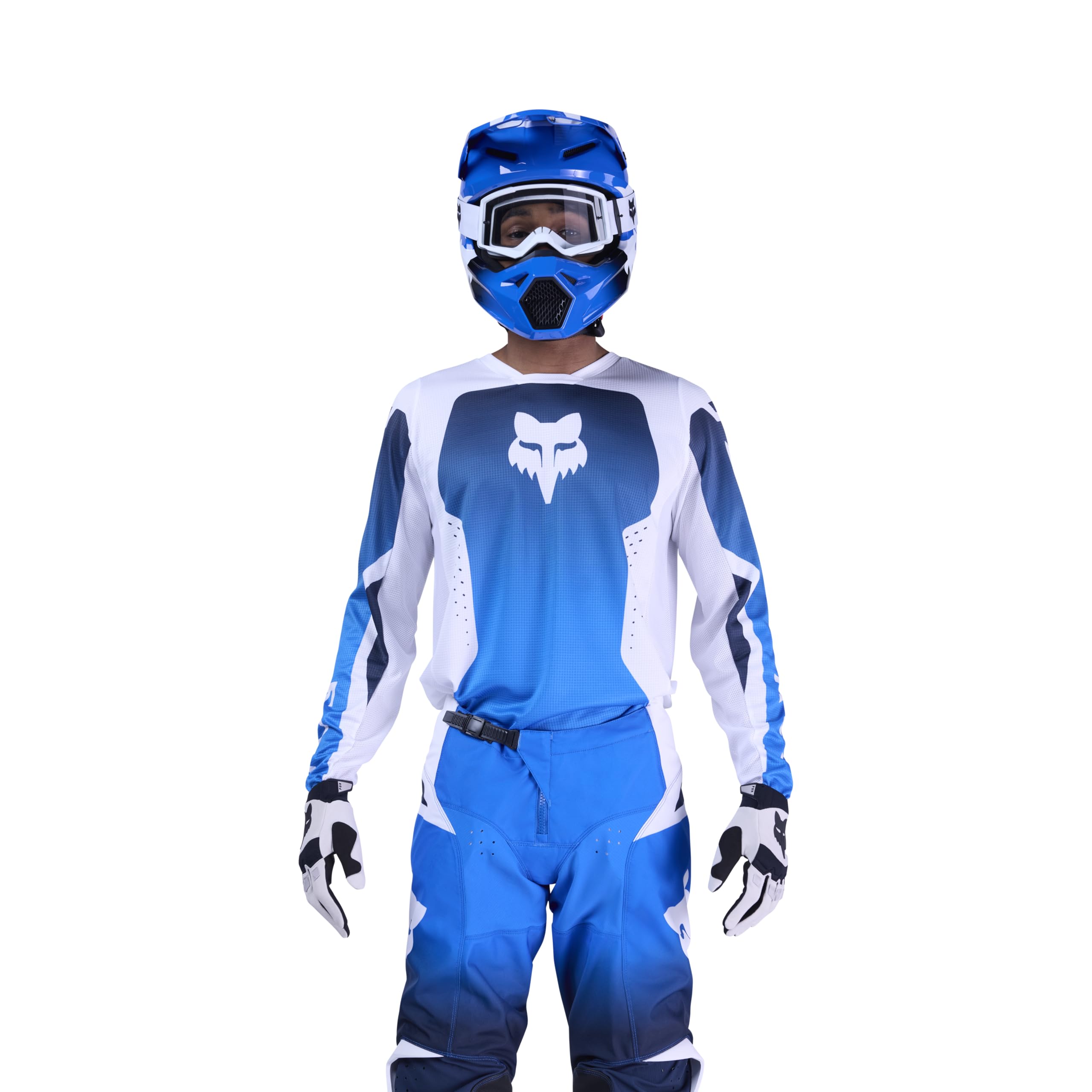 Fox Racing Mens 180 Shield Motocross Dirt Bike Jersey, Blue, Medium