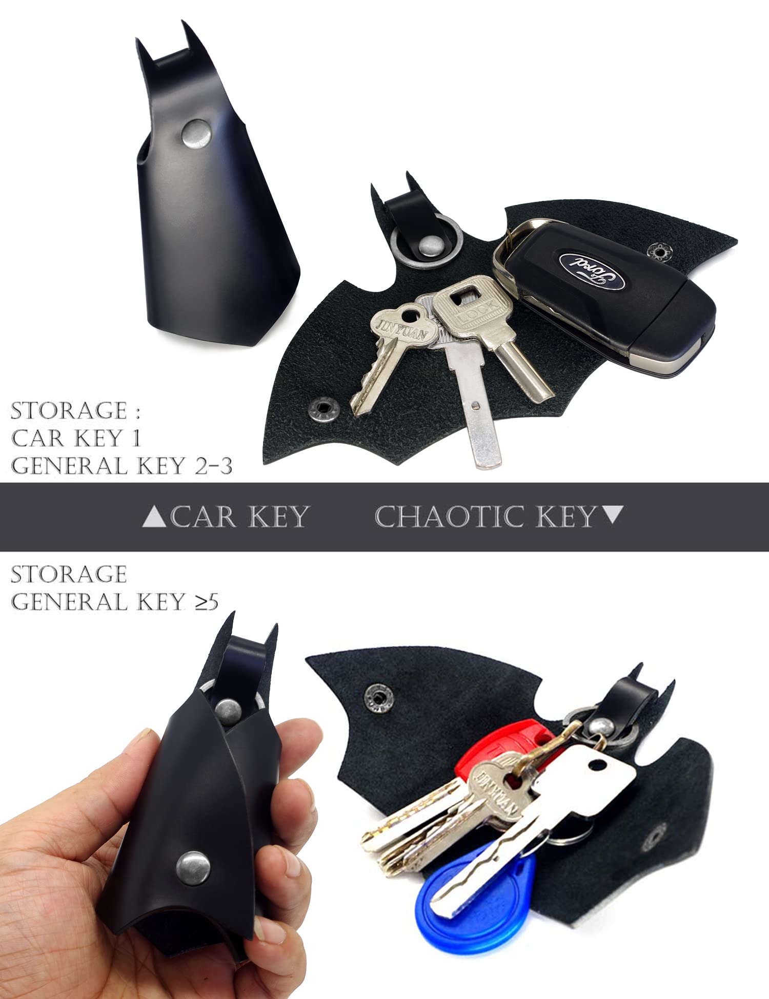 Caillu Keychain Leather Bat For Men And Women Car Key Fob Case,Leather Pop Keys Ring Cover Holder,Intended For Bmw Man Key Chain