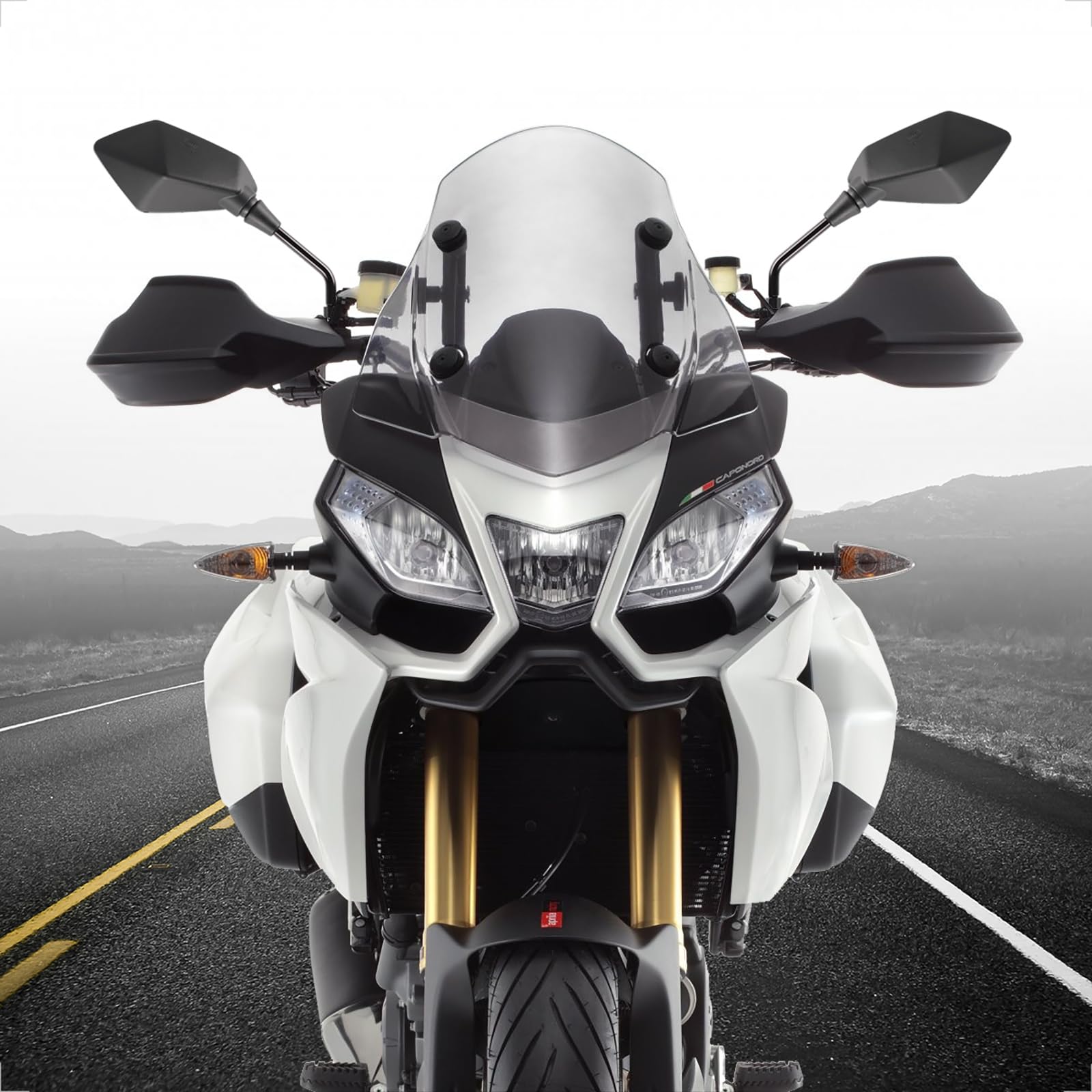 Evermotor Universal Motorcycle Rearview Mirrors For Handlebars, M8 And M10-360° Adjustable Side Mirrors - Moped Accessories For Motorbikes Mobility Scooters Atvs Cruisers Polaris Sportsman Honda