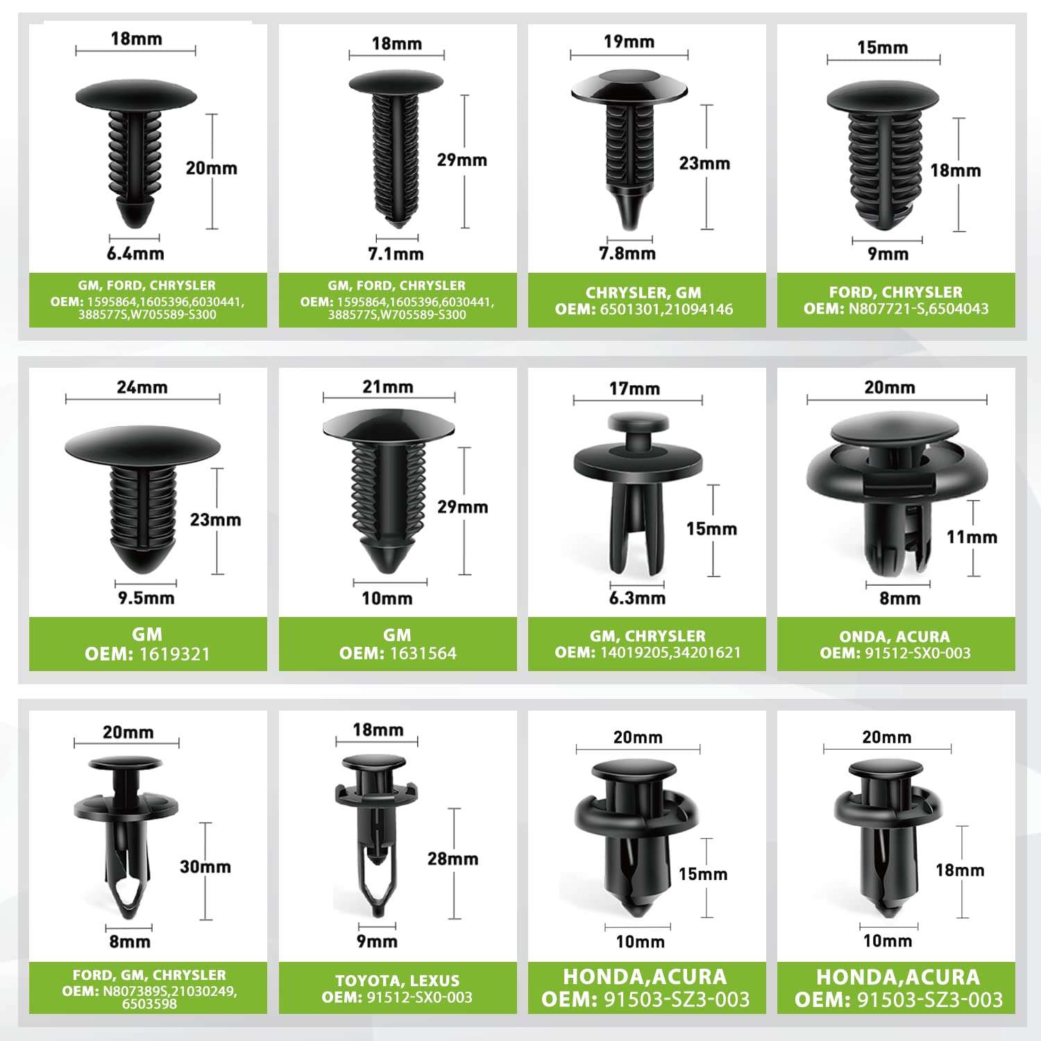 Frokom Car Bumper Retainer Clips 700Pcs,30 Sizes Auto Plastic Push Rivets Set With Fastener Remover For Toyota Gm Ford Honda Chr