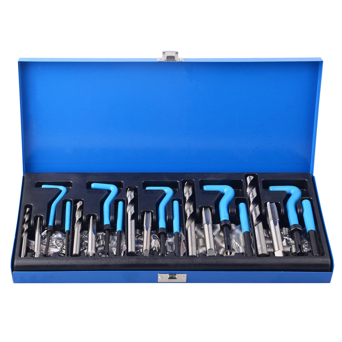 Dayuan 131Pc Sae Thread Repair Kit, Hss Drill Helicoil Kit Standard, 1/4'' 5/16'' 3/8'' 7/16'' 1/2''
