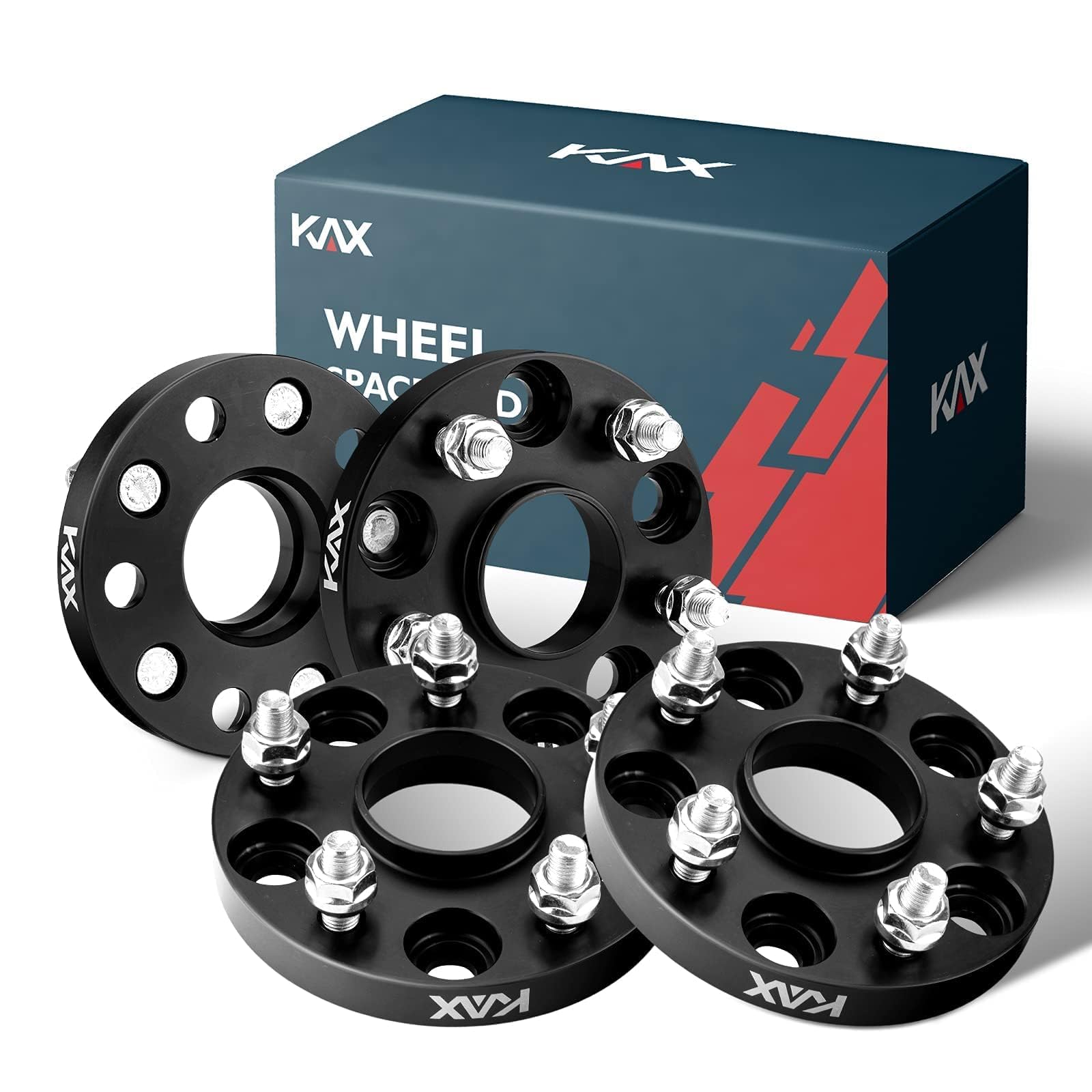 Kax 5X4.5 Wheel Spacers,Black Forged 0.75'' Hub Centric Wheel Spacer Adapters With M12X1.5 Studs60.1 Hub Bore,Fit For Lex-Us Es2