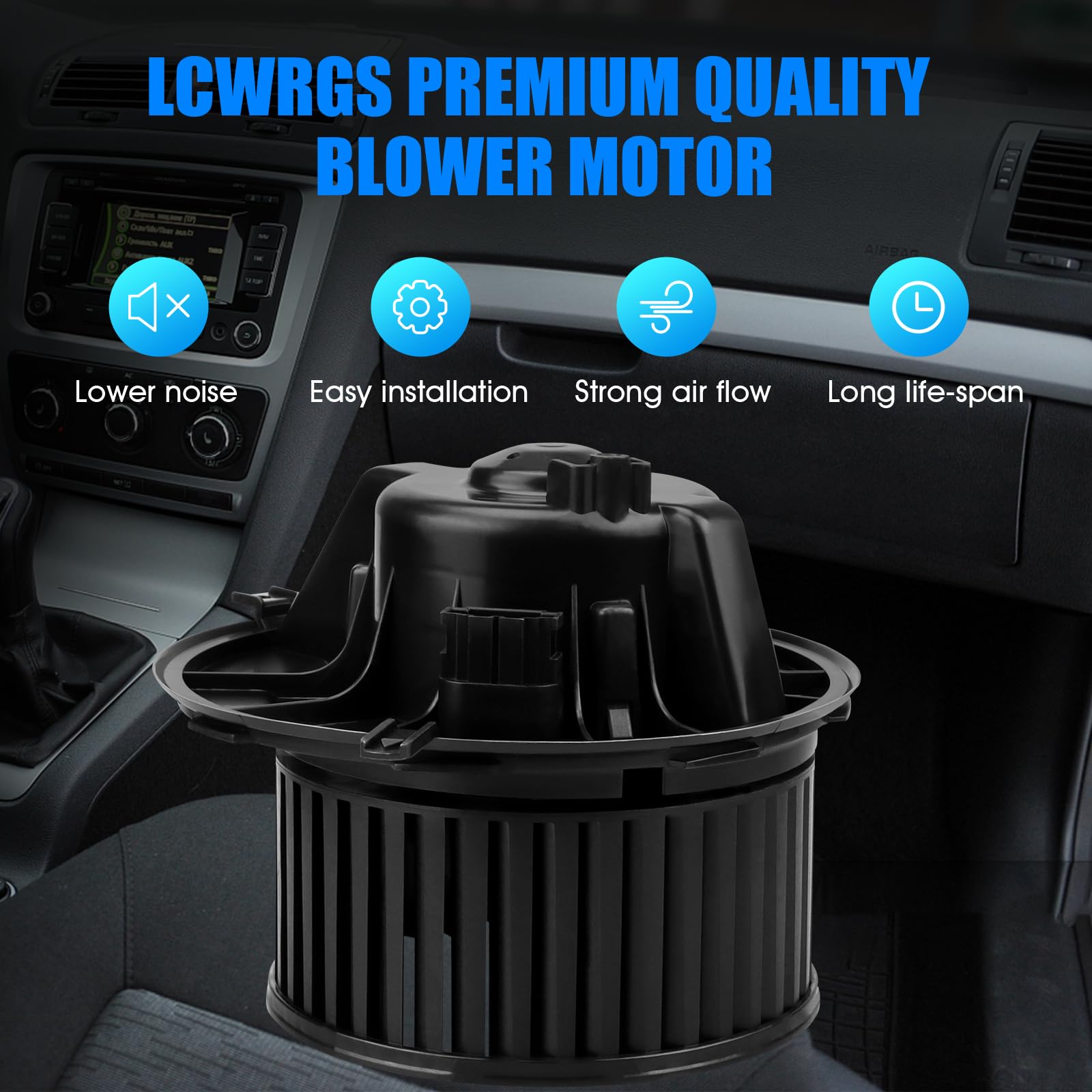 Hvac Heater Blower Motor With Fan Fits For 2005 2006 2007 2008 2009 2010 2011 2012 2013 2014 Volkswagen Vw Jetta Tiguan Passat R