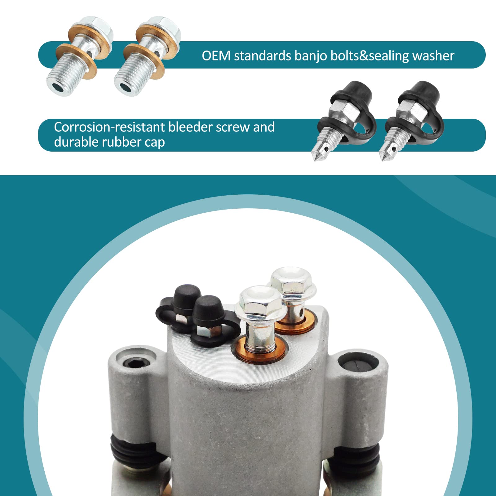 1911415 Rear Brake Caliper Assembly For Polaris Sportsman 400 450 500 570 800 Farmhand 450 Hawkeye 325 400