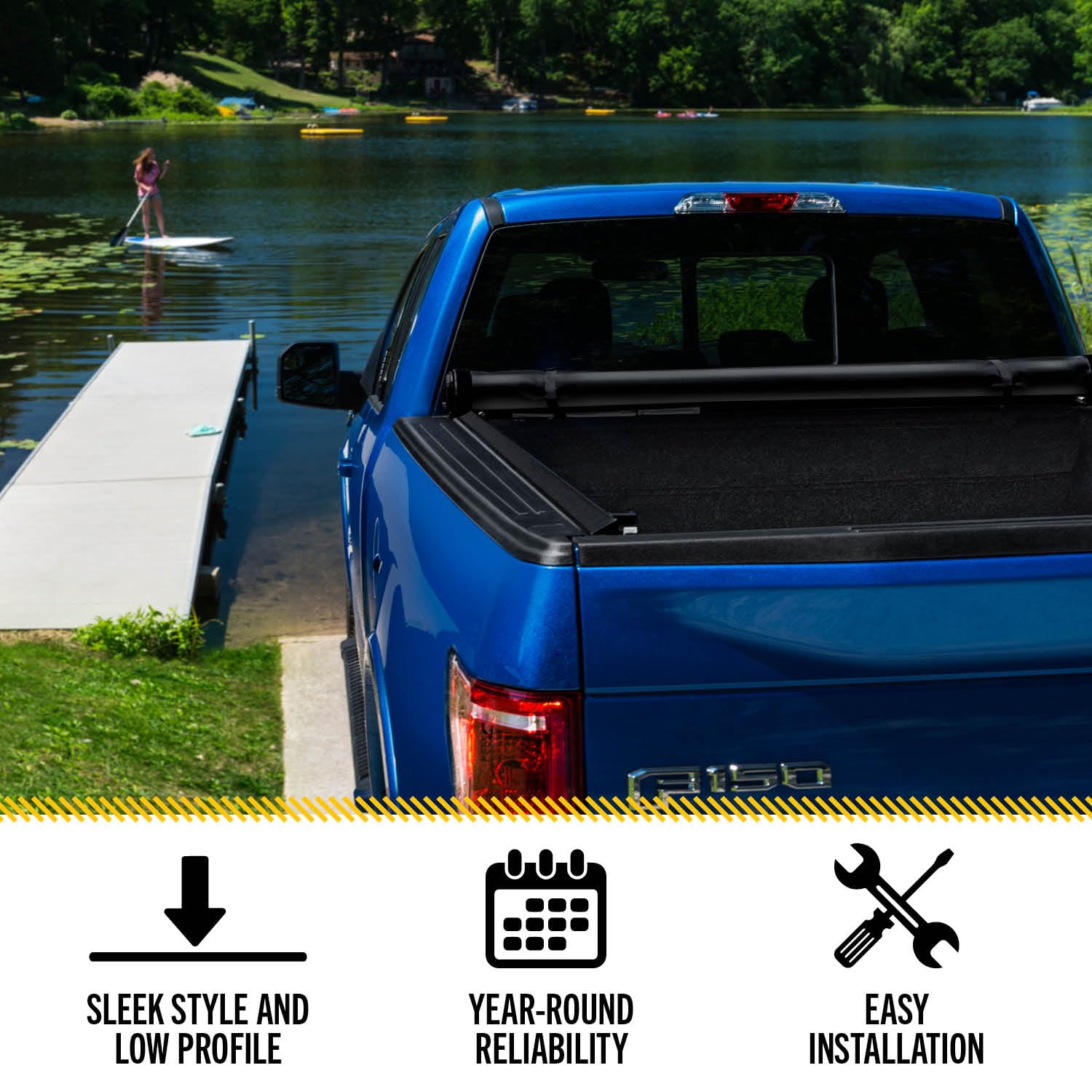 Realtruck Truxedo Lo Pro Soft Roll Up Truck Bed Tonneau Cover | 598301 | Fits 2015 - 2024 Ford F-150 6' 7 Bed (78.9)