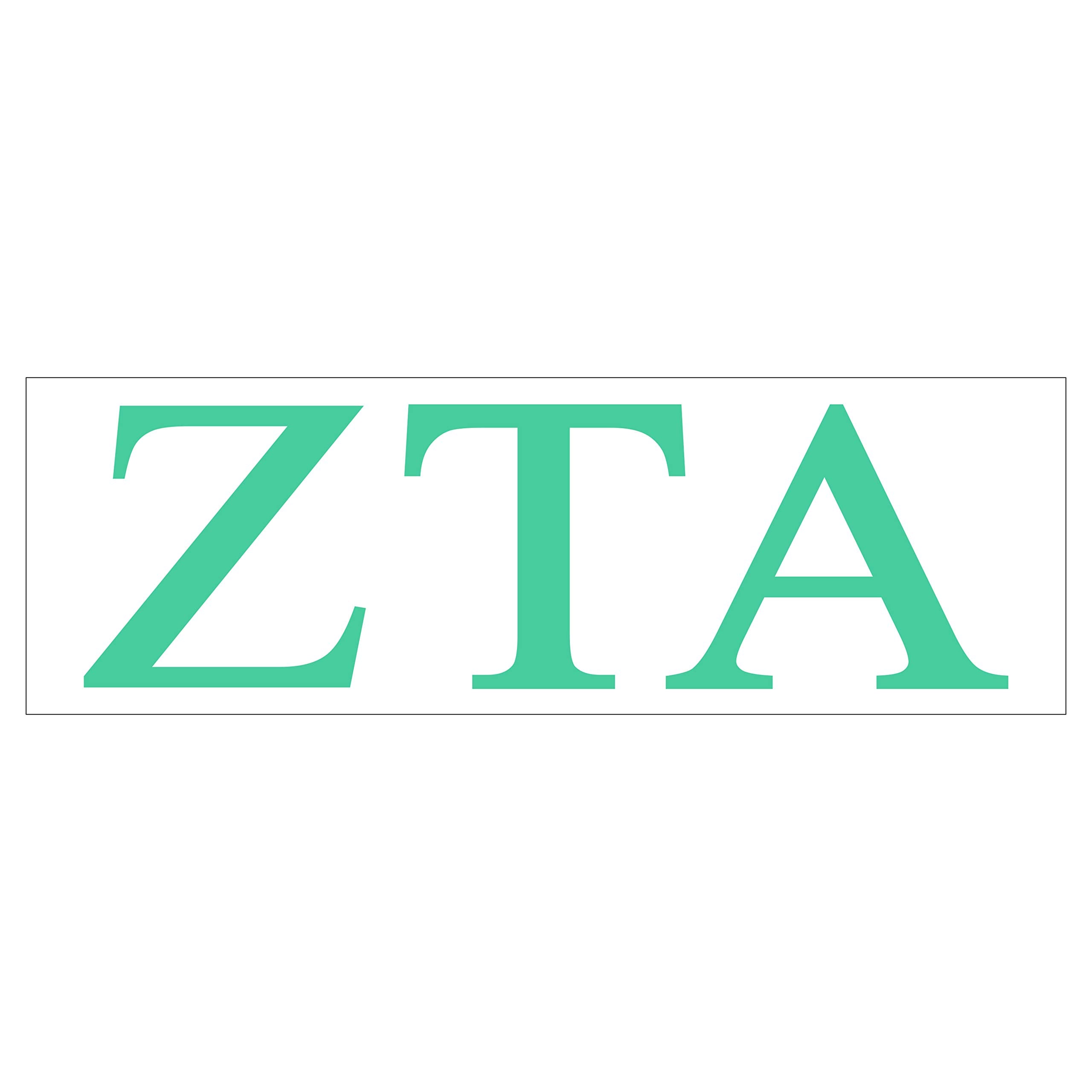 Pro-Graphx Zeta Tau Alpha Greek Sorority Sticker Decal, 2.5 Inches Tall, Mint