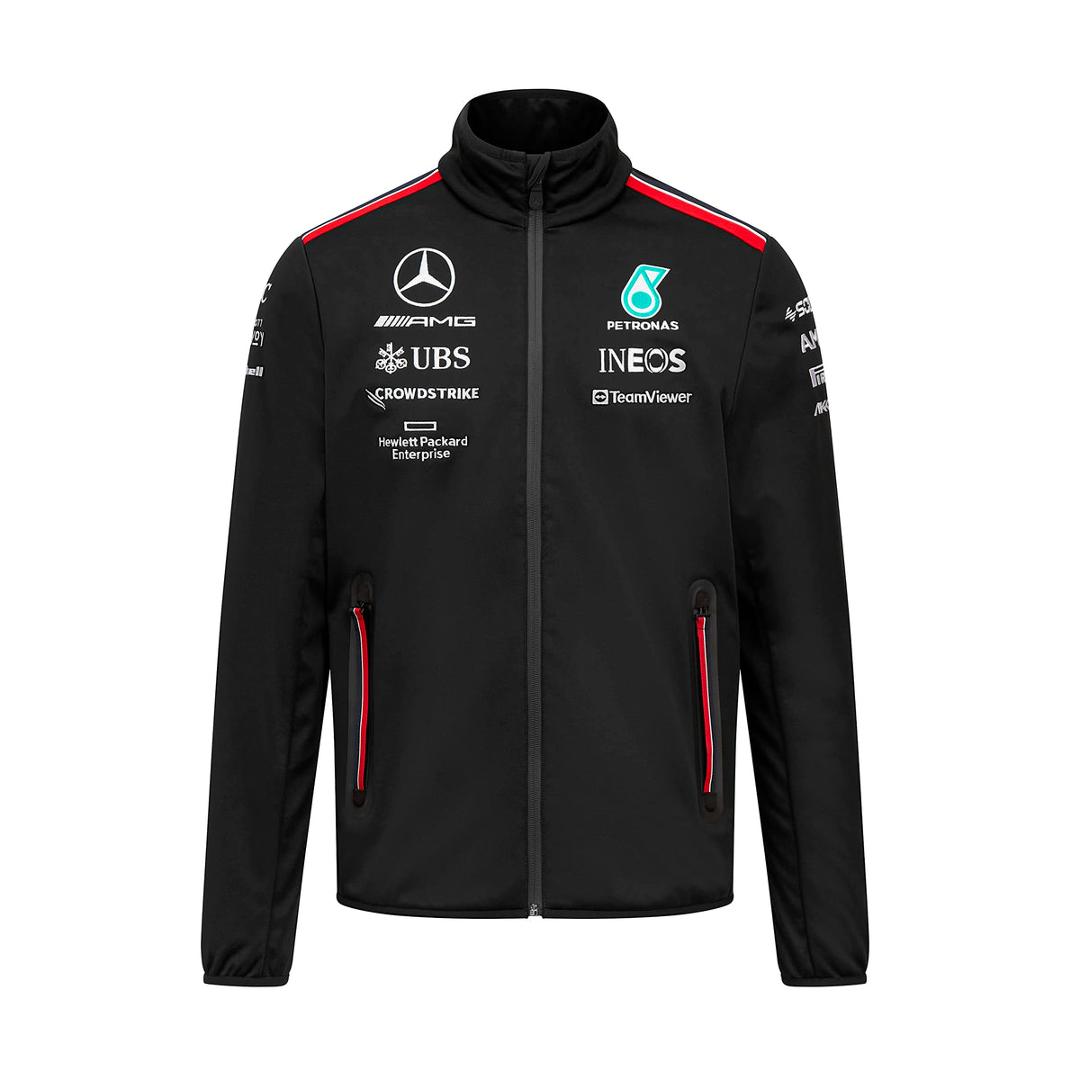 Mercedes Amg Petronas Formula One Team - 2023 Team Softshell Jacket - Black - Men - Size: L