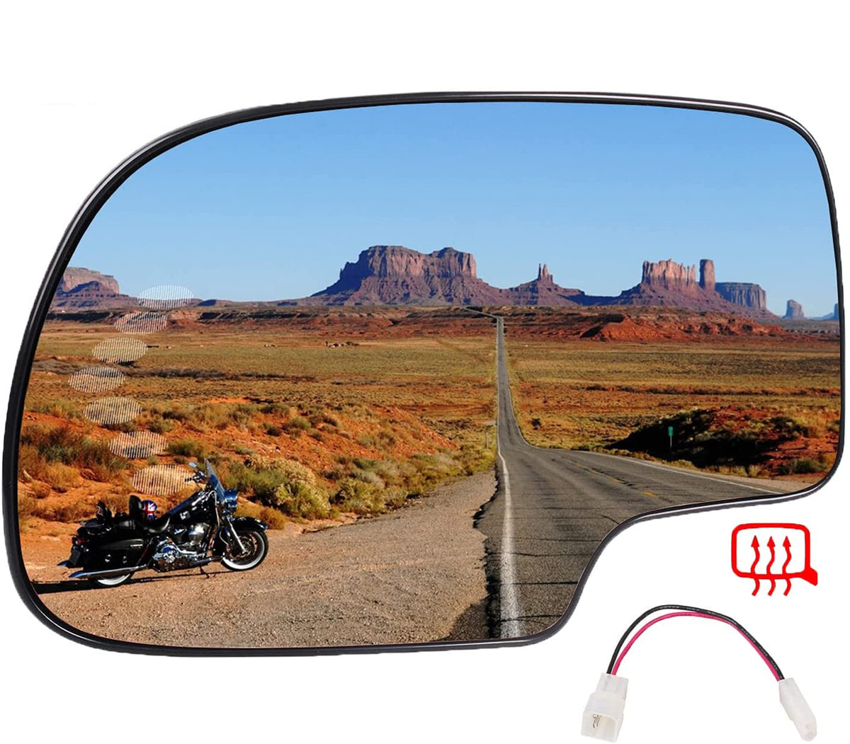 Nakuuly Driver Side Heated Mirror Glass Compatible With 2003-2007 Chevy Silverado Suburban Tahoe Gmc Sierra Yukon 1500 Cadillac Escalade Arrow Signal Exterior Left Mirror Replace # 88944391
