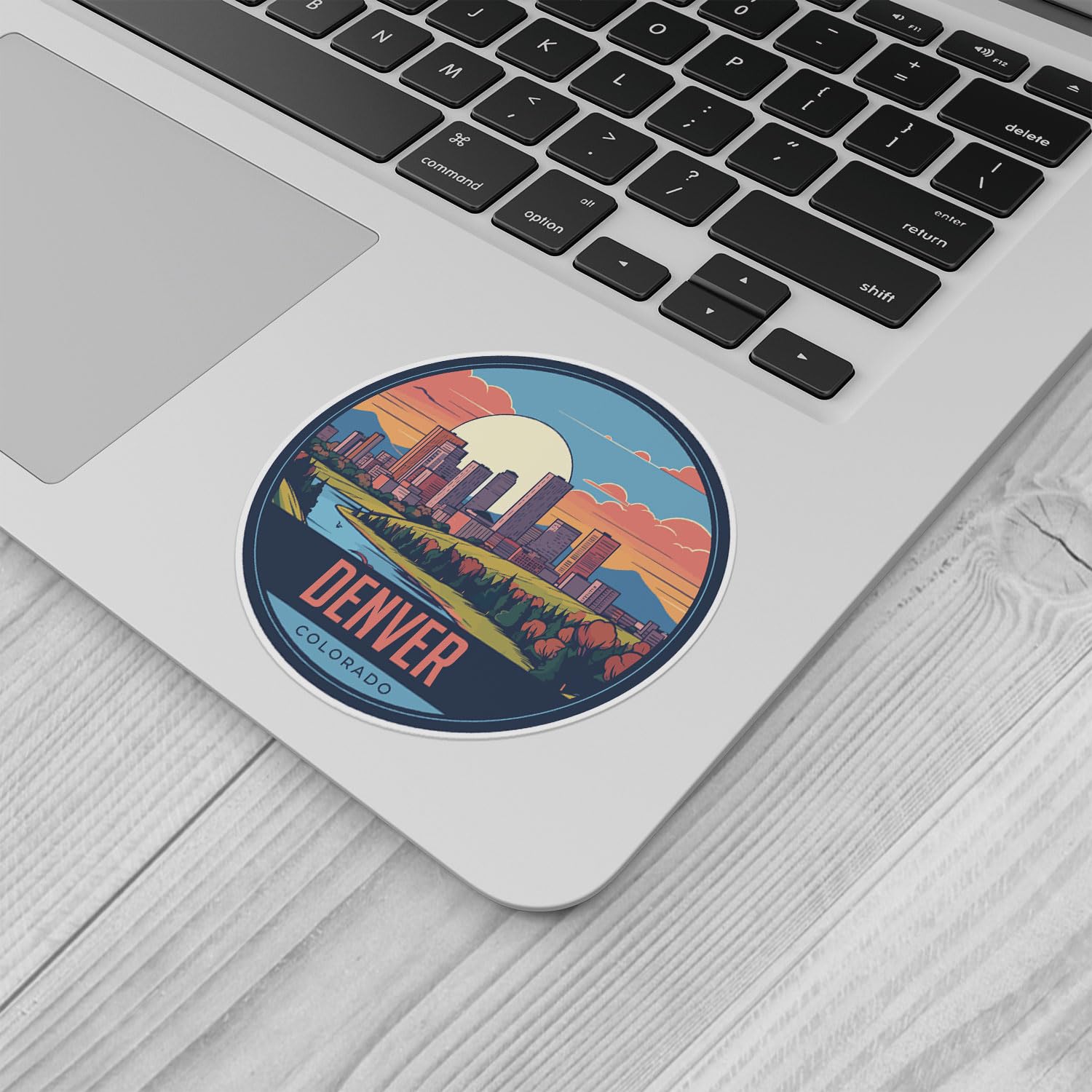 Denver City Sticker - Waterproof Vinyl Decal for Car Bumper, Laptop, Water Bottle, Wall, and Window, Size - 5'' Longer Side