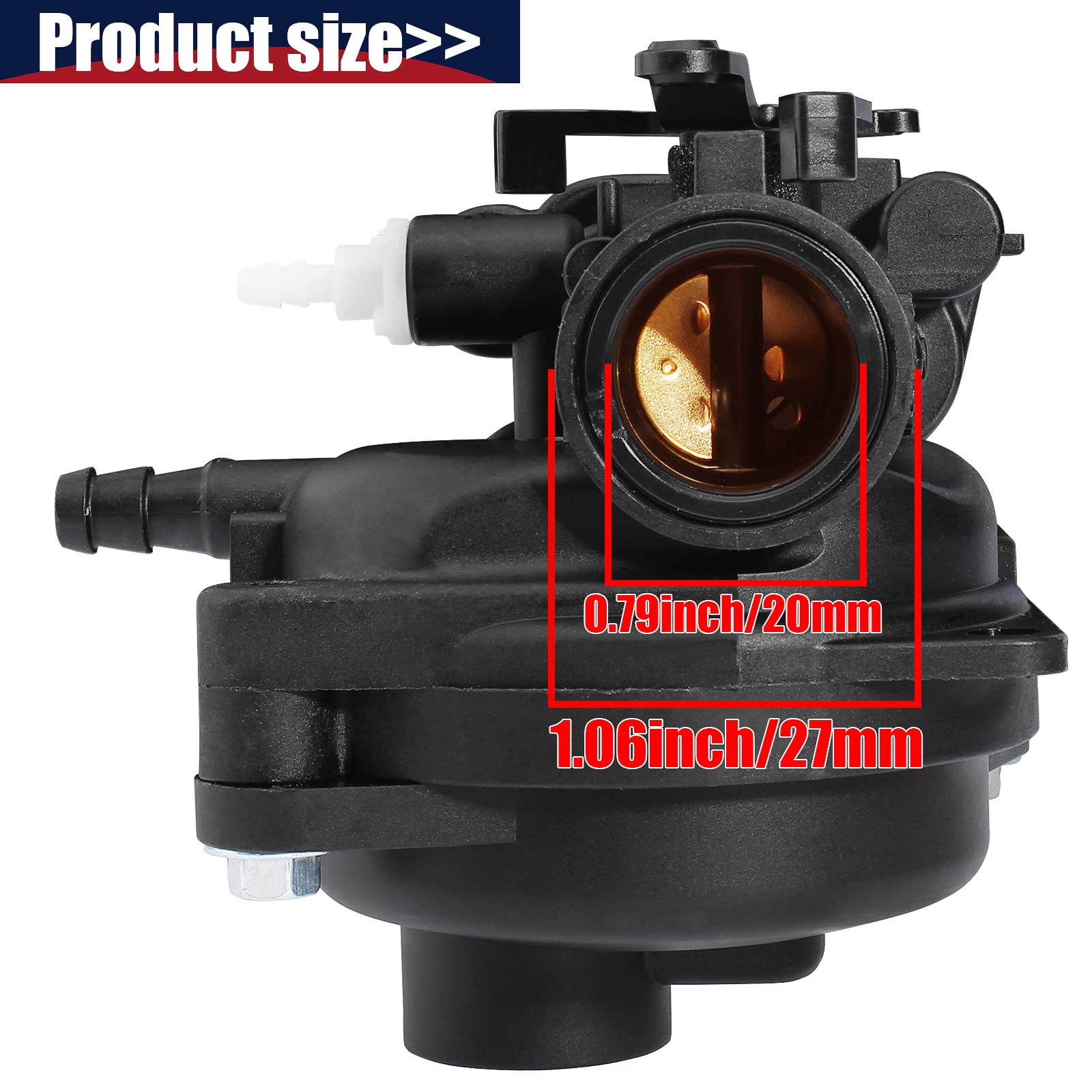 Liyyds 799583 Carburetor Kit Compatible With 590556 591109 591160 591979 593261 595656 798674 300E 450E 500E 550E 550Ex 08P500 08P502 09P602 09P702 Lawnmower