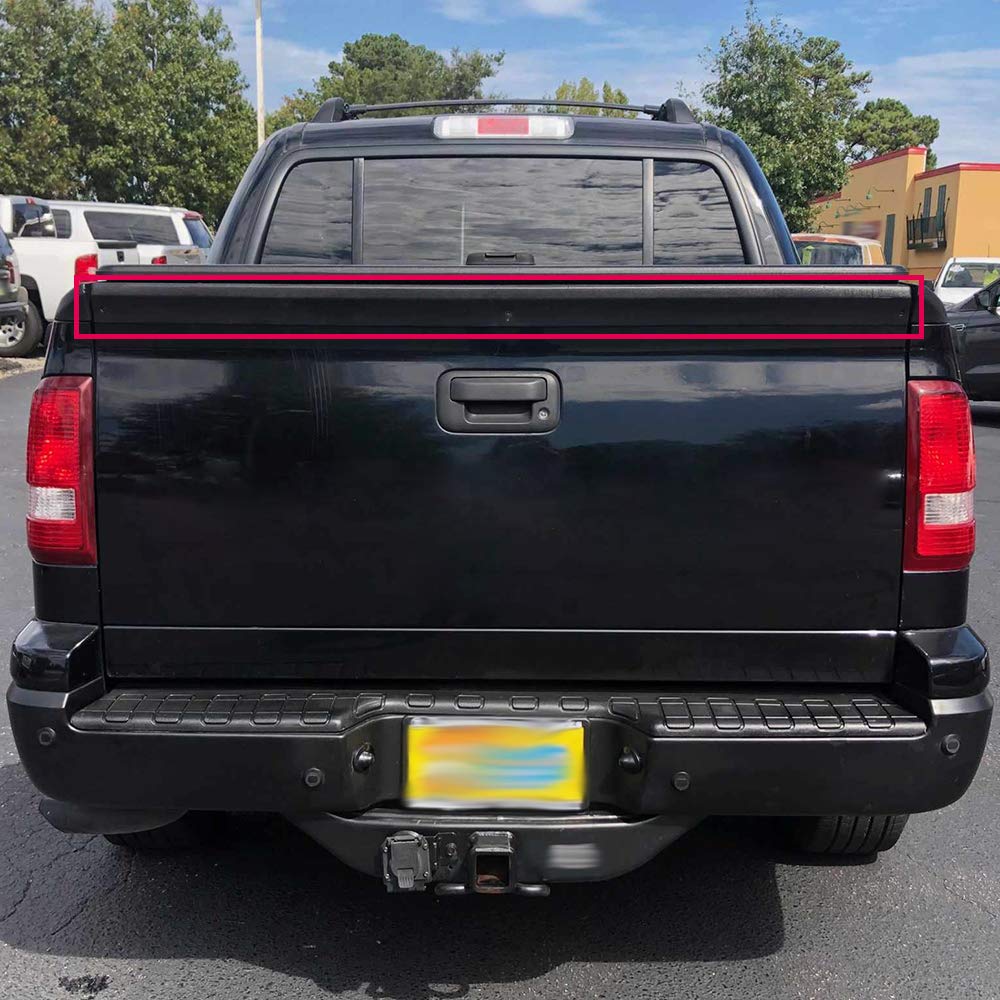 Pit66 Tailgate Molding Cap, Compatible With 2007-2010 Ford Explorer Sport Trac, 7A2Z7840602Ba, Tailgate Top Protector Cover