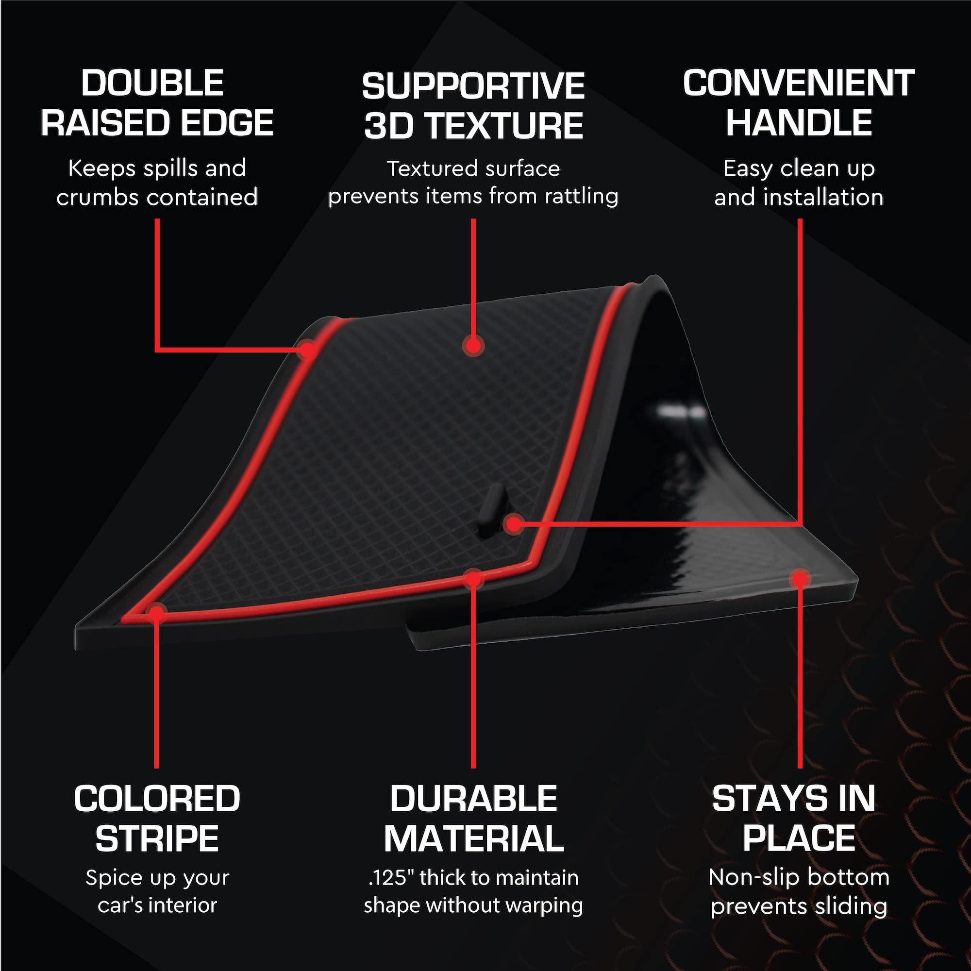 Cupholderhero Fits Honda Civic 2022-2024 Accessories - Premium Custom Non-Slip Anti-Dust Cup Holder Inserts, Center Console Line