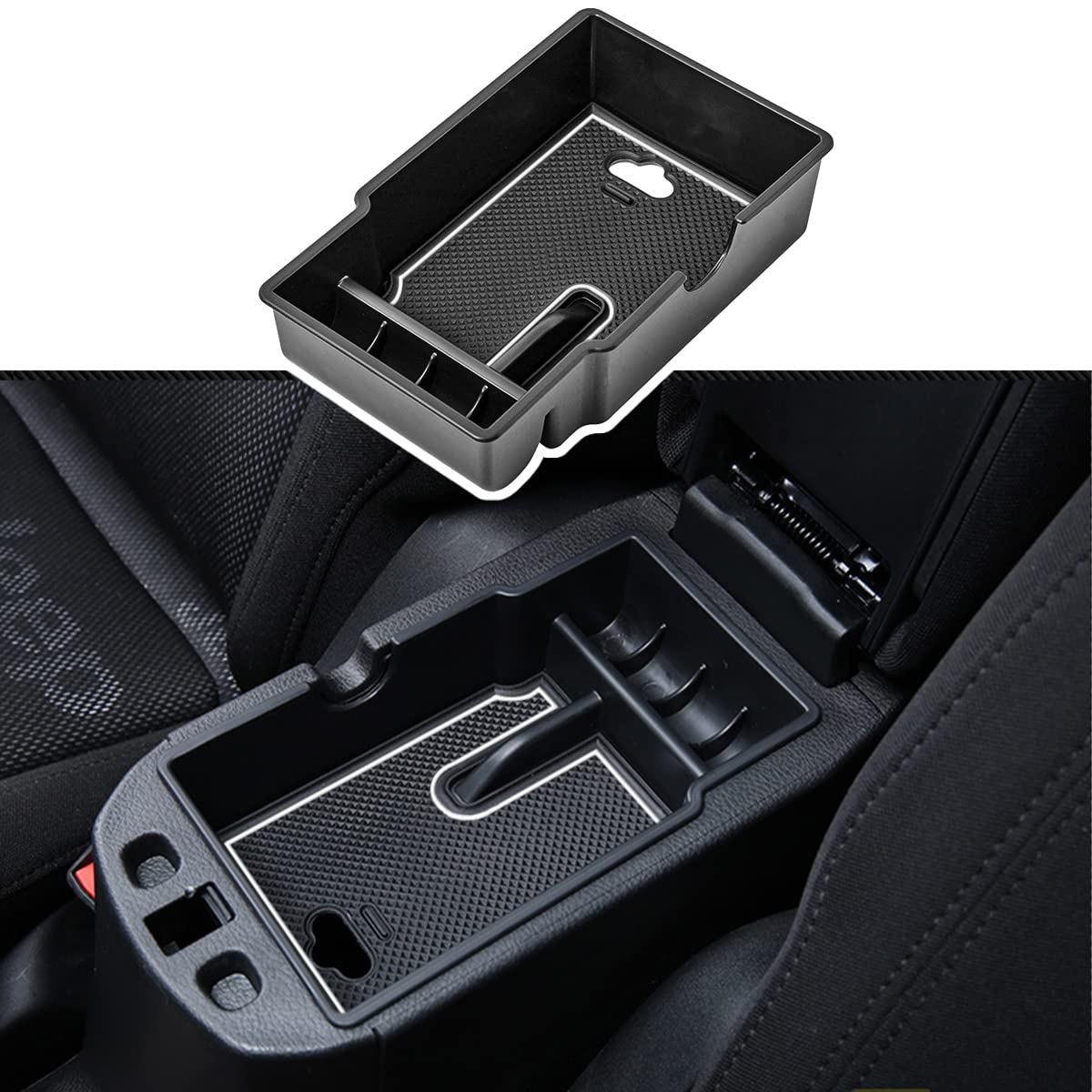 Edbetos Center Console Organizer Tray Compatible With Jeep Renegade Accessories 2015-2019 2020 2021 2022 Armrest Glove Box Secon