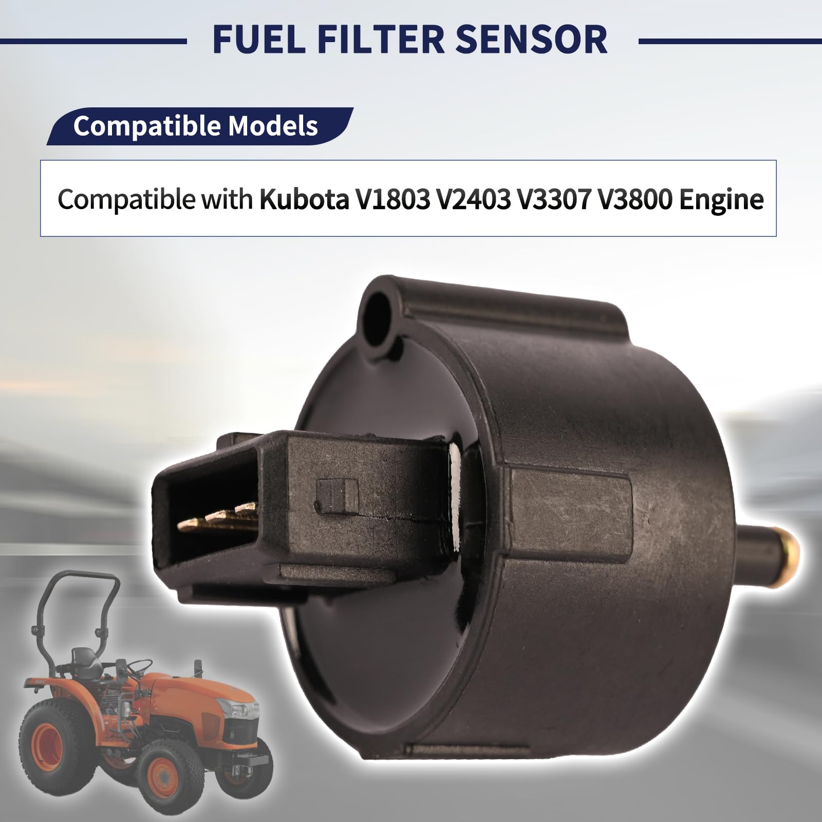 Magimaker 1J430-43880 Fuel Filter Sensor Tractor Switch Assembly Compatible with Kubota V1803 V2403 V3307 V3800 Engine