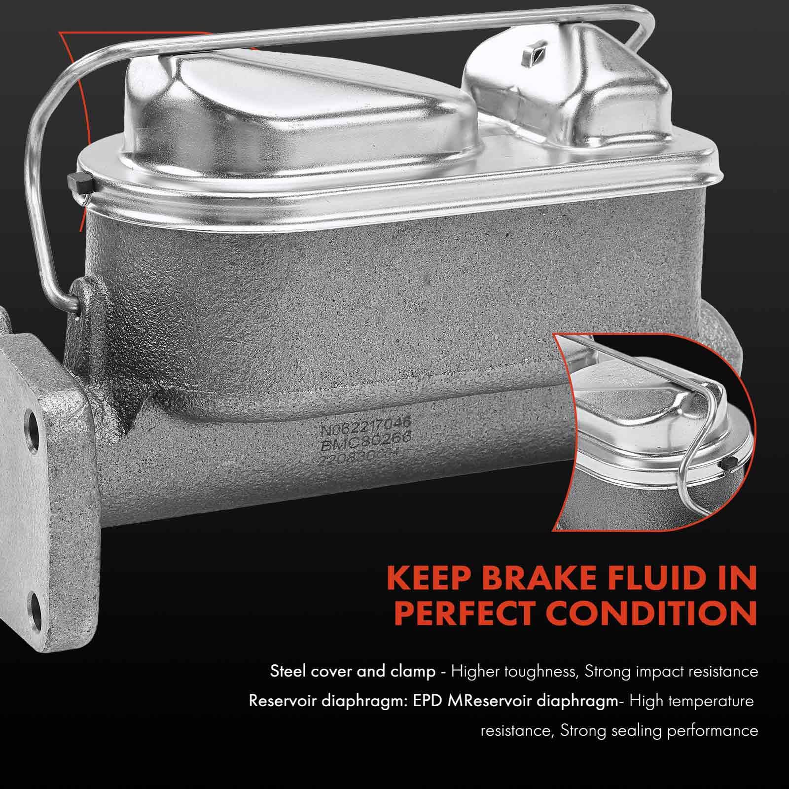 A-Premium Brake Master Cylinder With Reservoir And Cap Compatible With Dodge And Plymouth Vehicles - Dart 1973-1975, Duster 1973-1974, Scamp 1973-1974, Valiant 1973-1974 - Replaces 3580112, 3879255