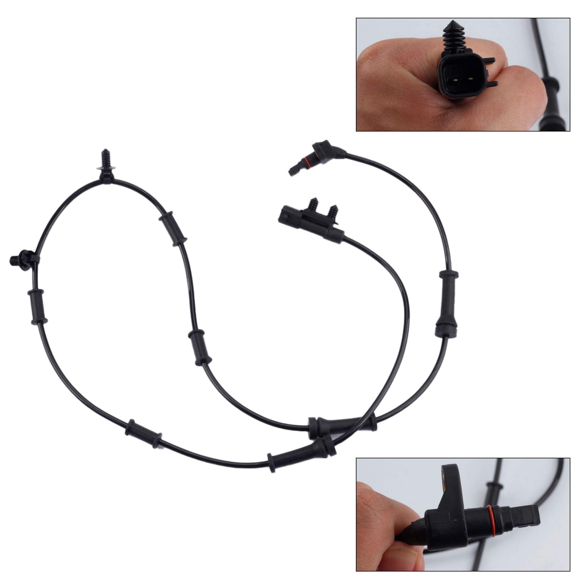 Dasbecan Front And Rear Abs Wheel Speed Sensor Compatible With Jeep Wrangler 3.6L 2012-2017,Jeep Wrangler 3.8L 2007-2011 Replaces# 68003281Aa 68003281Ac 52060156Ad 52125003Aa (Pack Of 4Pcs)