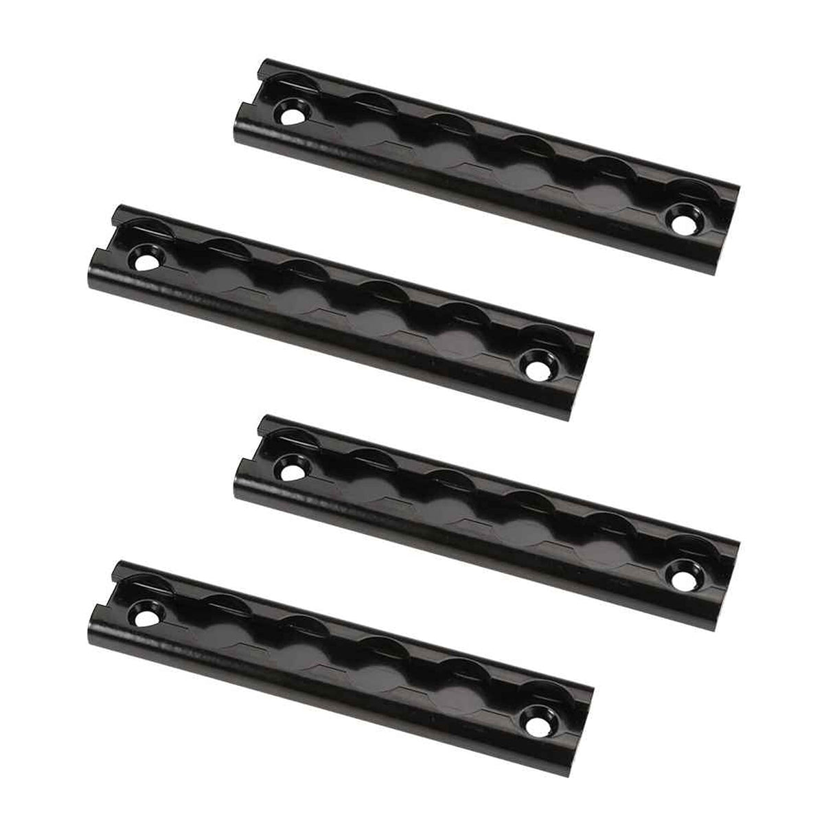 US Cargo Control Black L Track (4-Pack), 6 Inch Black Anodized Aluminum L-Track, Trailer Tie Down Rail for Enclosed Trailers, Ut