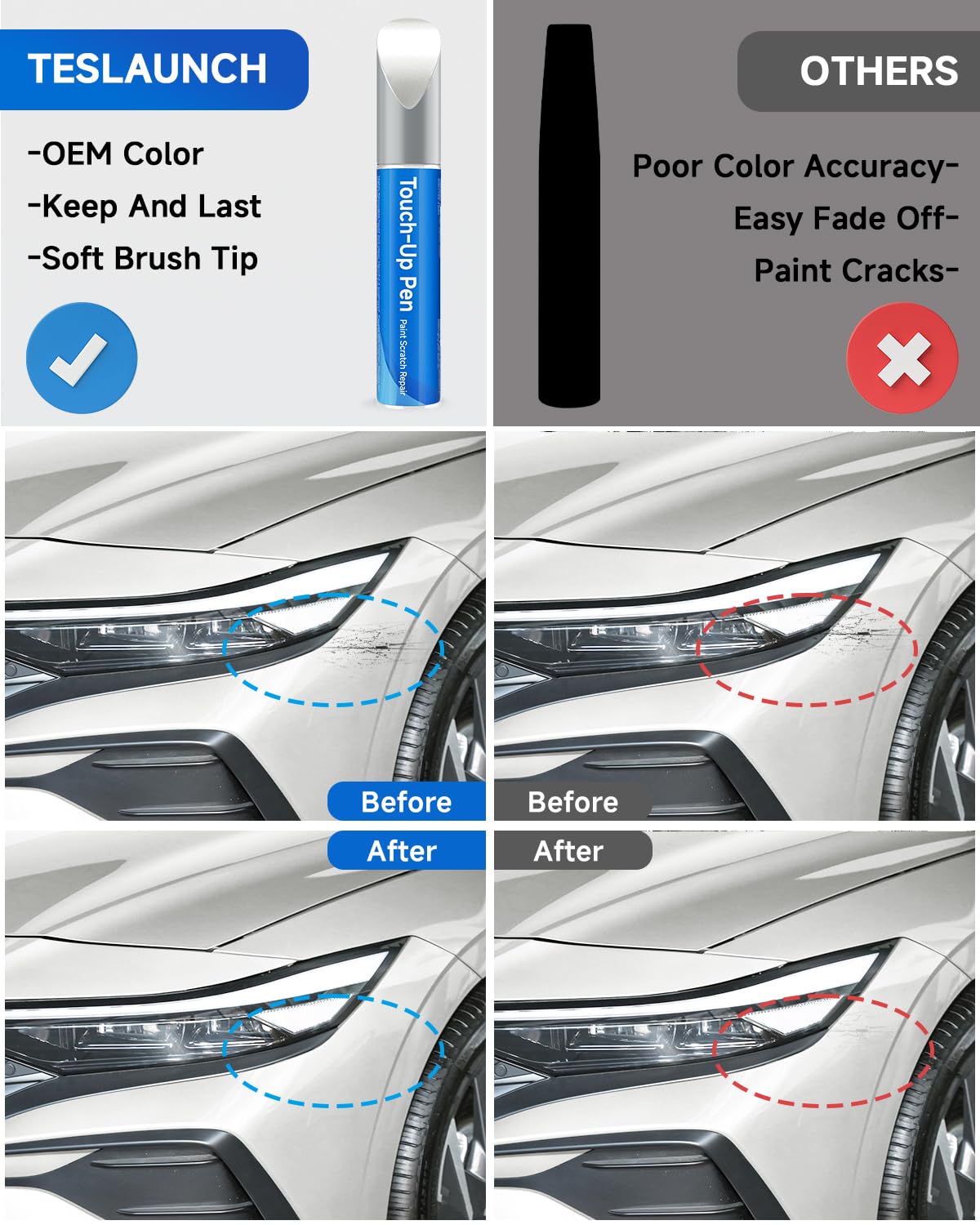 Wc8 Wc9 Ww2 Cream White Crystal White Hyper White Tricoat Touch Up Paint Compatible With Hyundai Exact Match Touch Up Paint Car