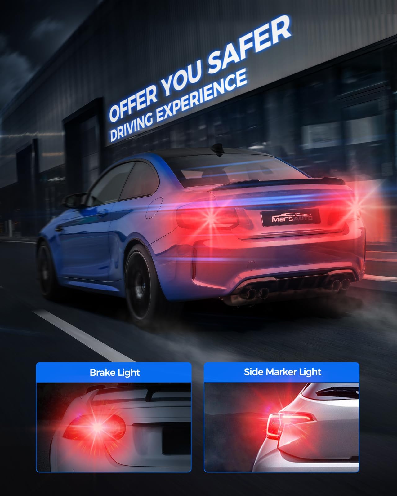 Sealight Led Brake Light Bulbs, 3157 Led Bulb Red, 600% Brighter 3056 3156 3057 Tail Light Bulbs With Projector Lens, For Parkin