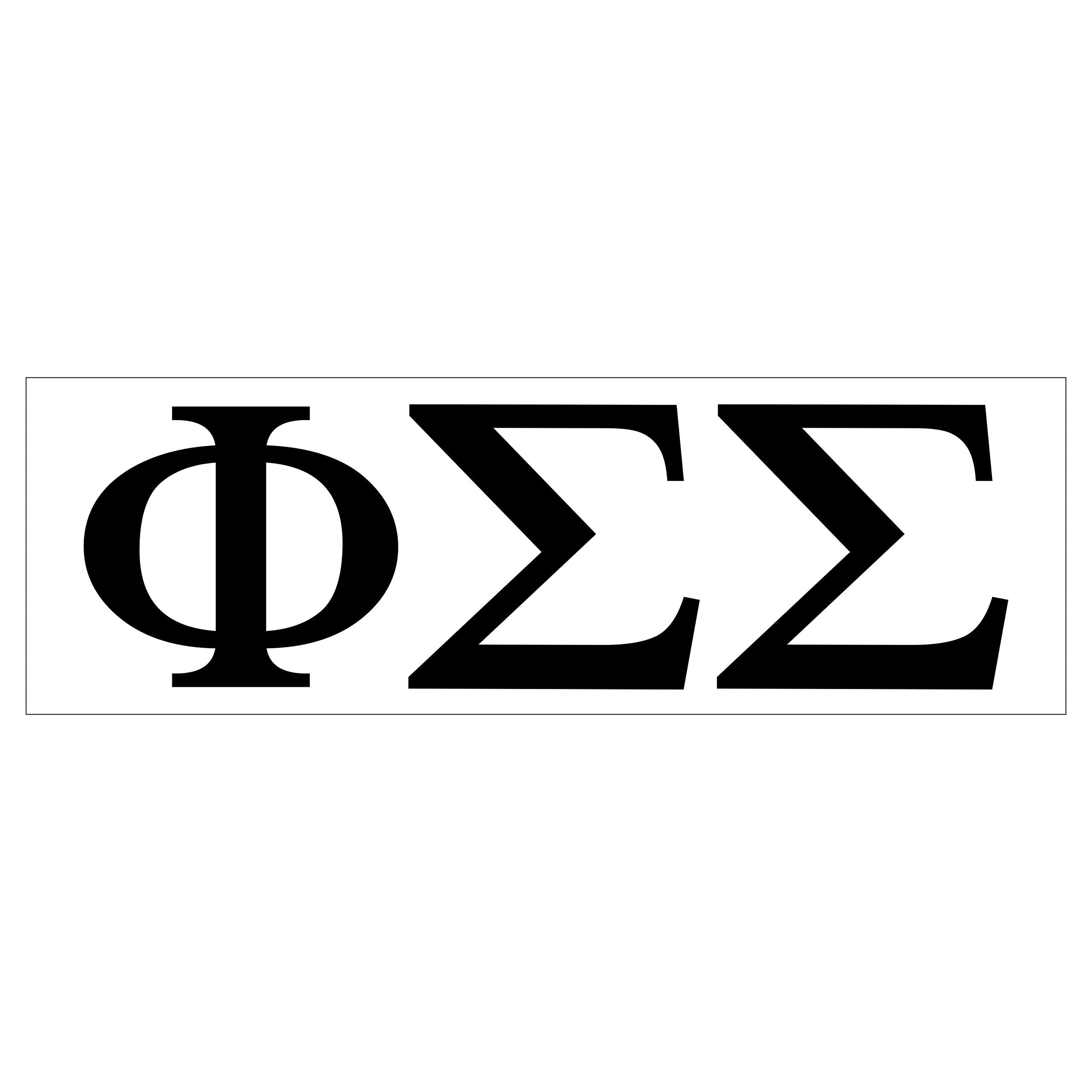 Pro-Graphx Phi Sigma Sigma Greek Sorority Sticker Decal, 2.5 Inches Tall, Black