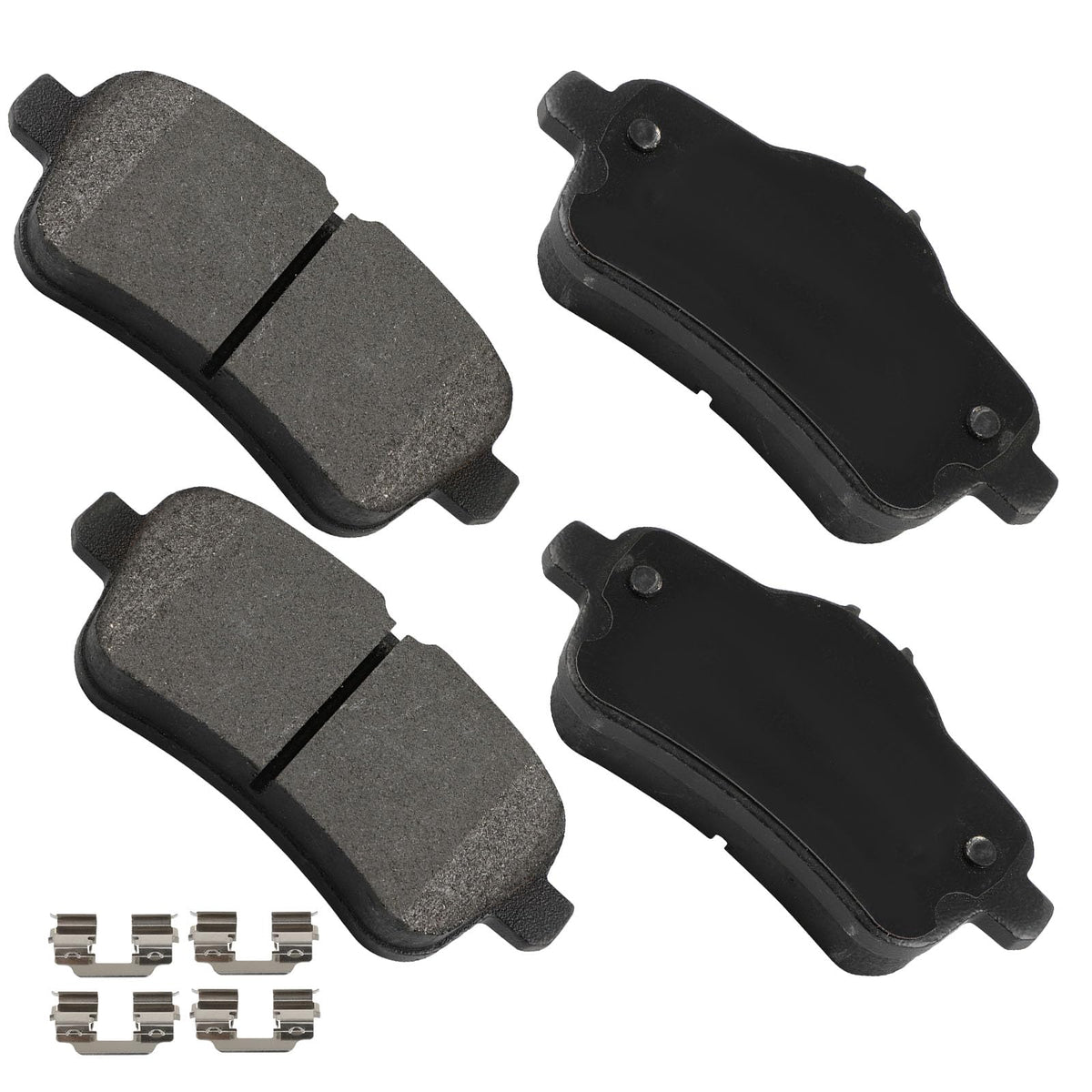Cciyu D1630 Rear Semi-Metal Disc Brake Pads Set W/Hardware Fit For Mercedes-Benz For Cla45 Amg/For Gl350/For Gl450/For Gl550/For