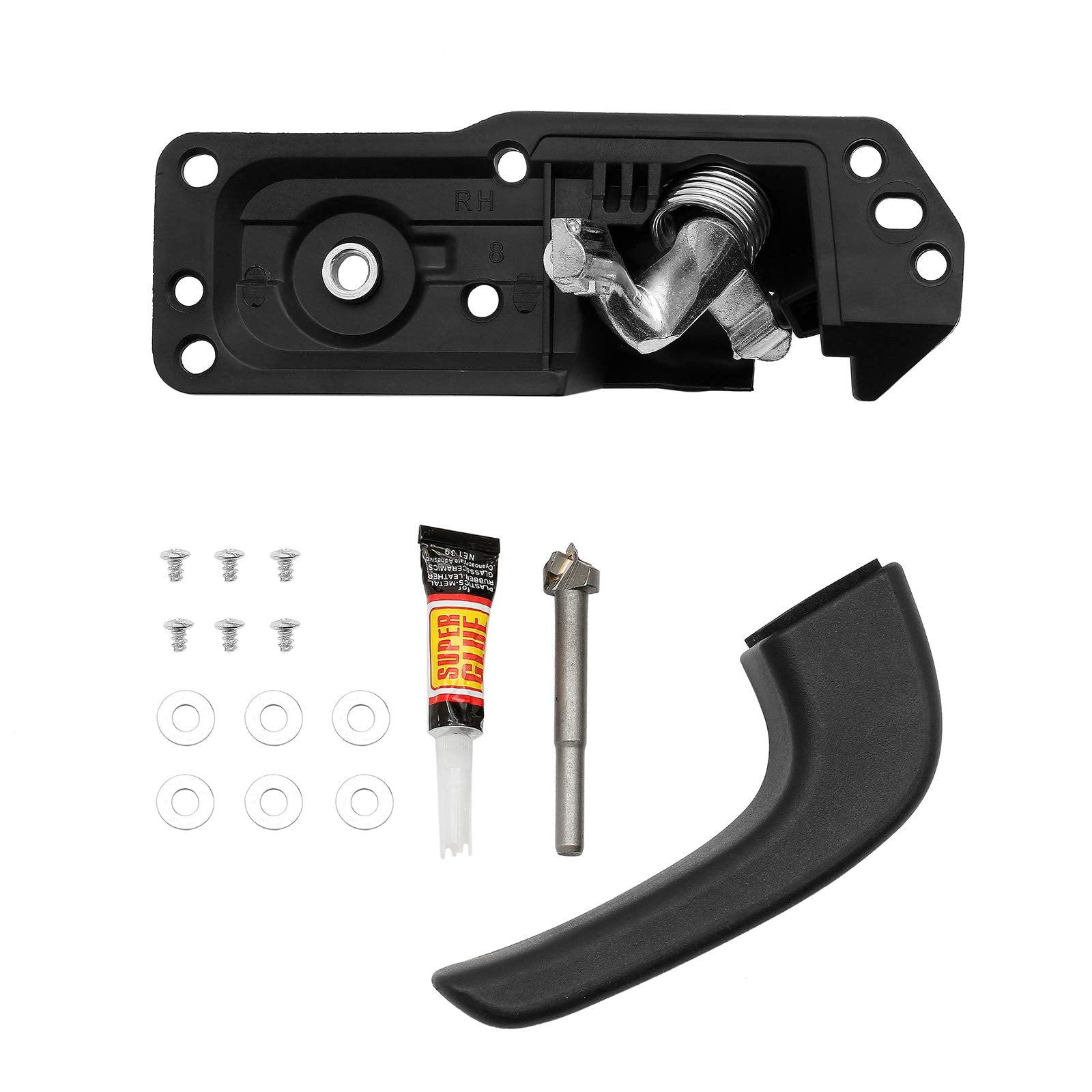 Atracypart Interior Door Handle Kit Front Rear Right Passenger Side | For 2007-2014 Chevy Silverado Tahoe Suburban Avalanche, Gm