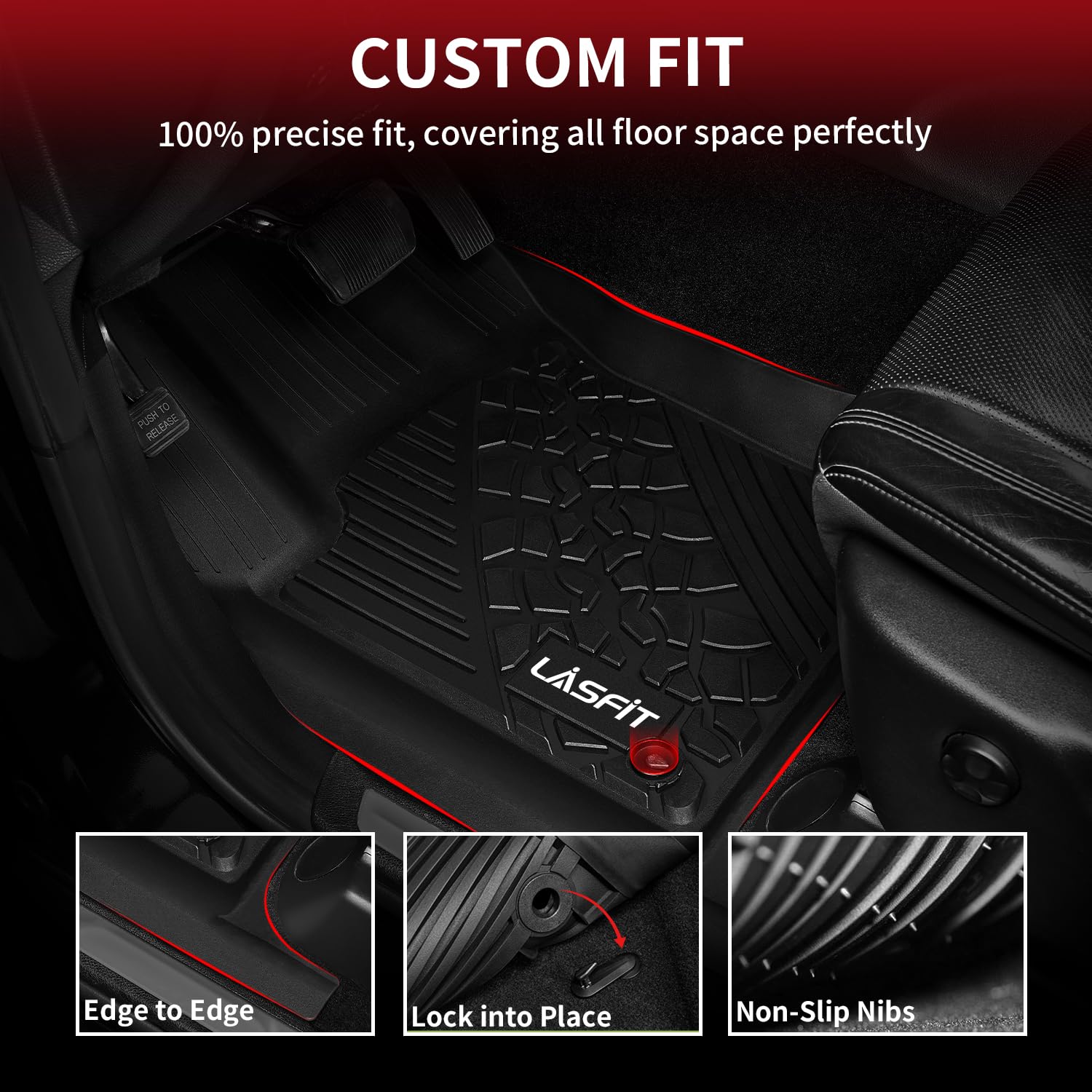 Lasfit Floor Mats & Trunk Mat For Jeep Grand Cherokee 2013 2014 2015 All Weather Tpe Custom Fit Car Mats Floor Liners Cargo Line