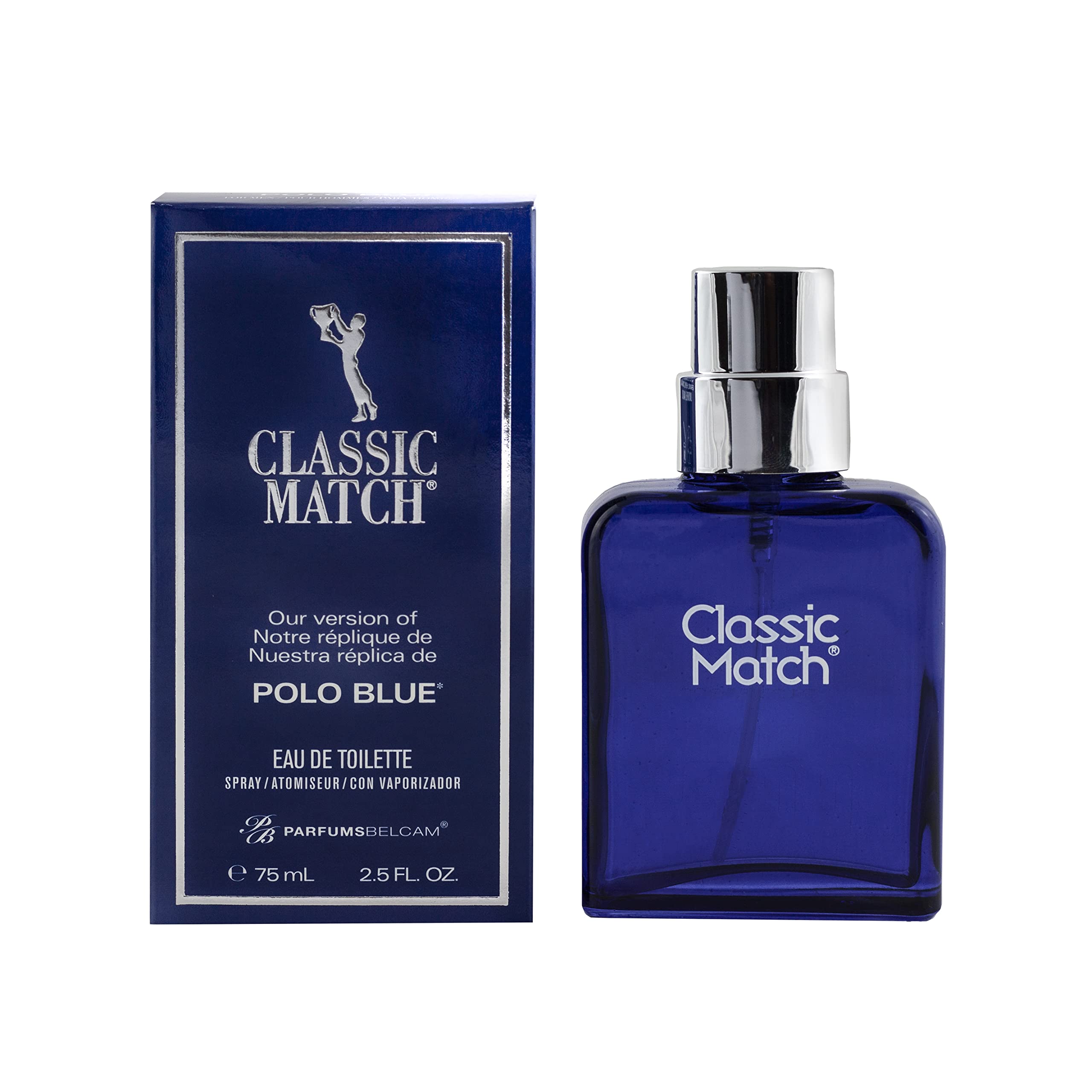 PB ParfumsBelcam Blue Classic Match  Our Version of a Signature Designer Eau de Toilette Spray for Men  75 mL.-New