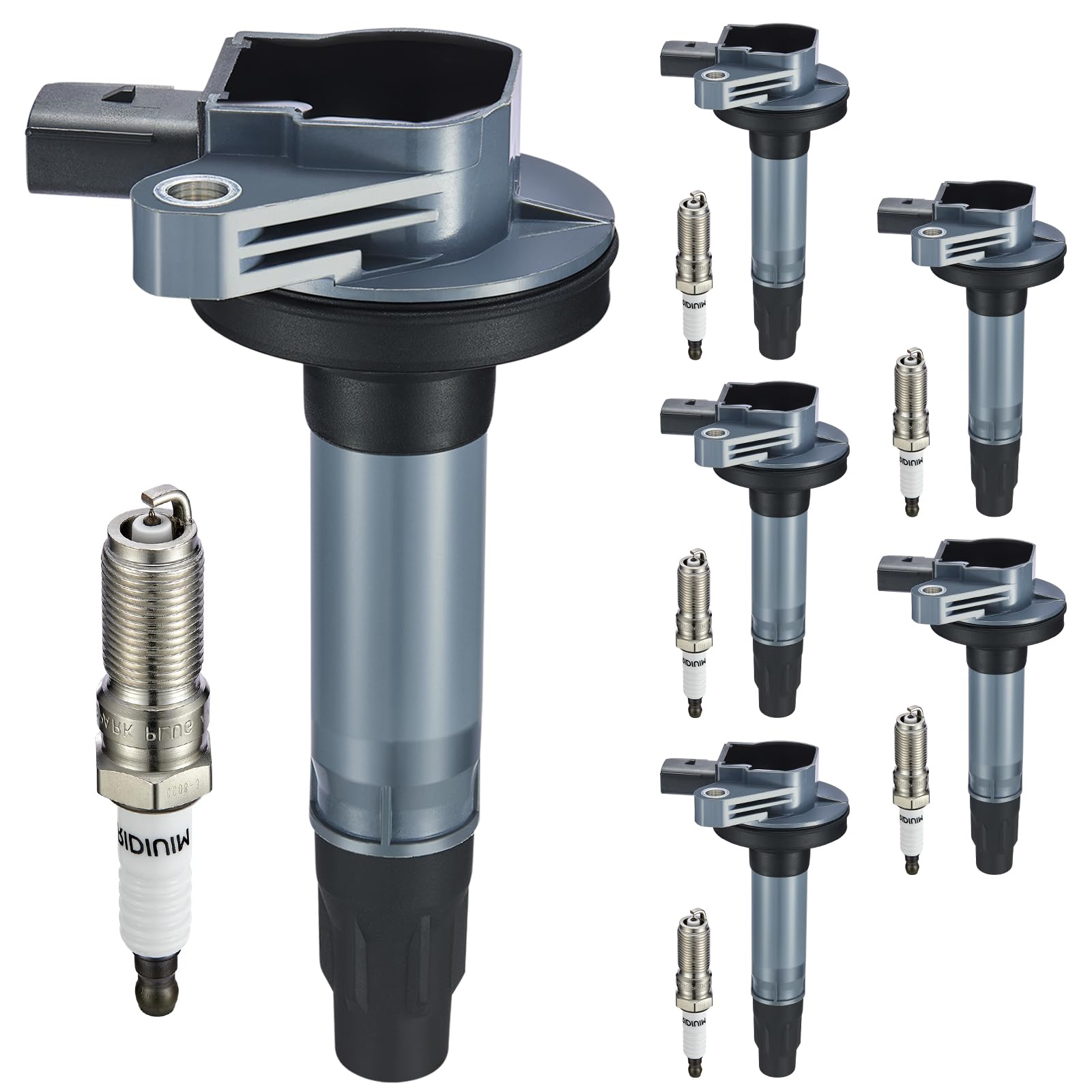 SYKRSS UF553 Ignition Coil Pack & SP589 Spark Plug Kit, Misfire Fix for Ford F150 Edge Explorer Flex Mustang Transit-150/250/350