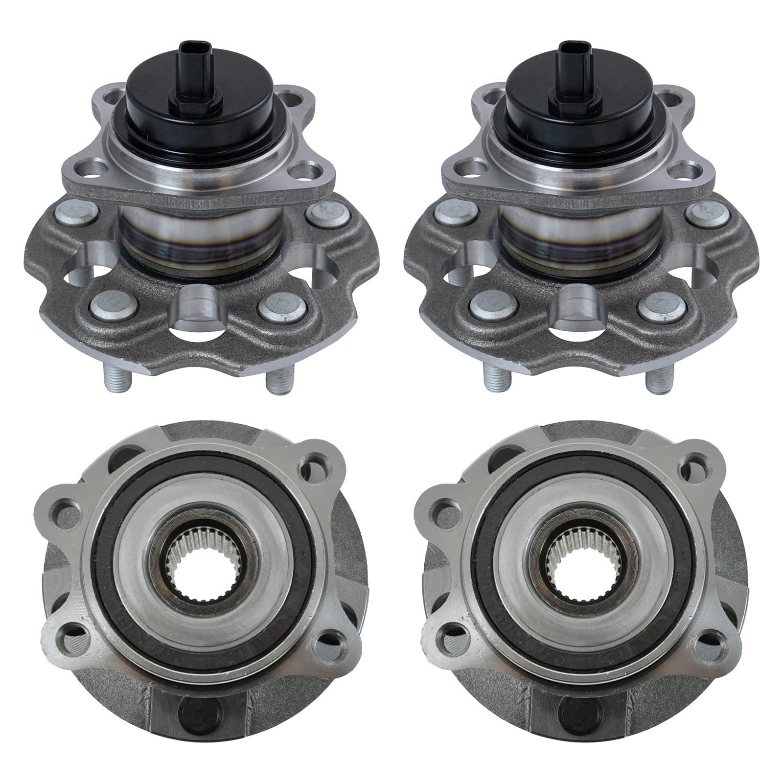 Trq Wheel Hub Bearings Assembly Set Compatible With 2012-2017 Toyota Prius V