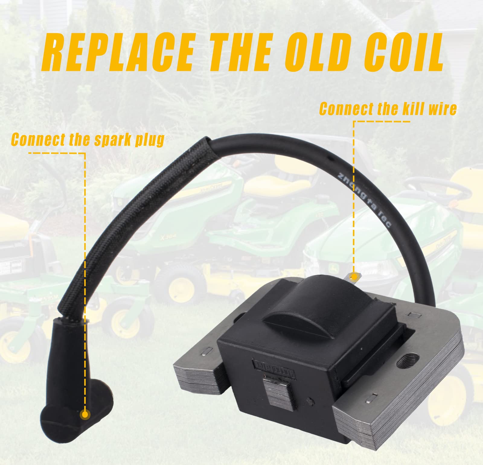 2Pcs Ignition Coil 24-584-01S Compatible with Kohler CH18 CH20 CH22 CH23 CH620 CH621 CV17 CV18 CV20 CV22 CV23 CV624 SV710 SV720