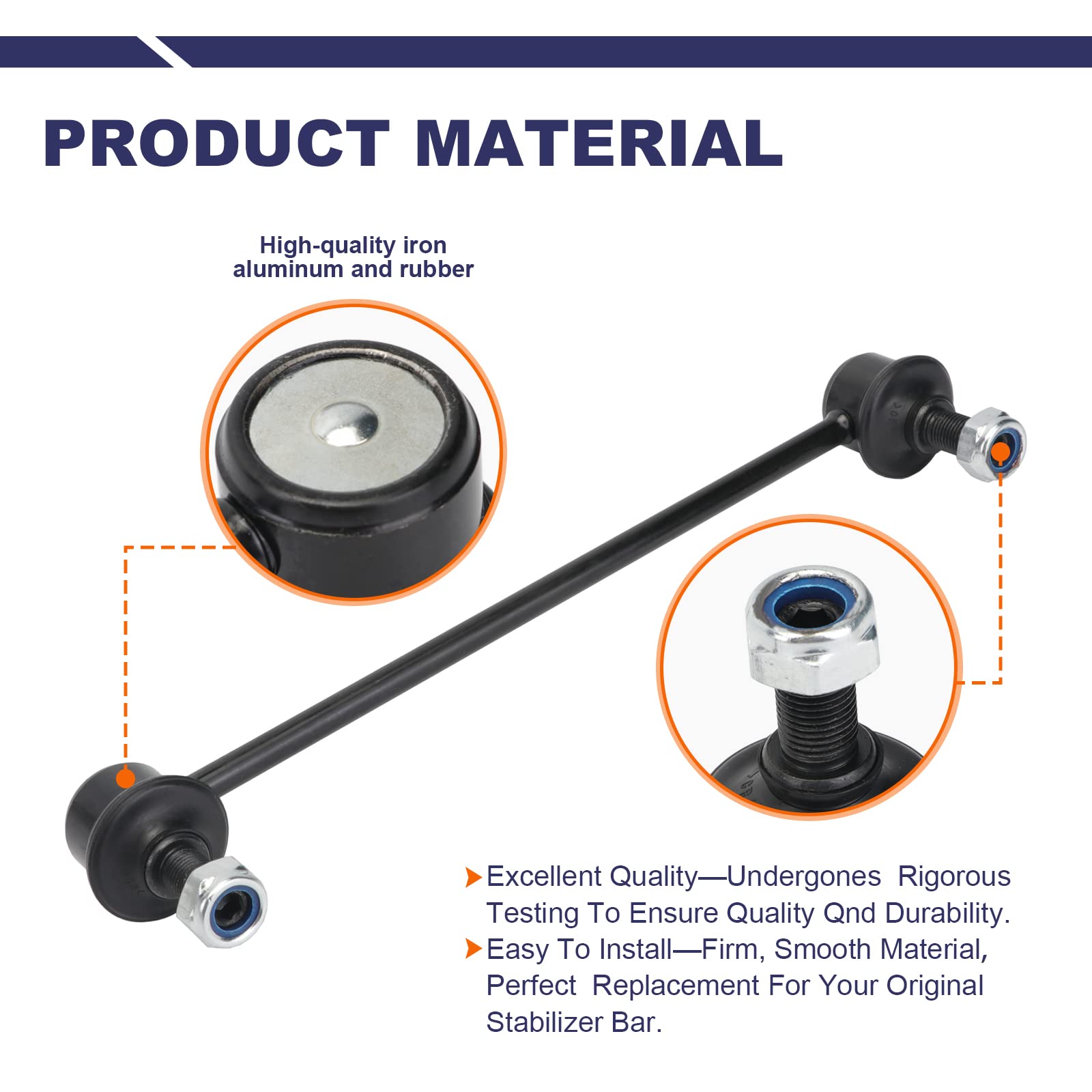 Stiueoav K750123 Sway Bar Link - Front Stabilizer End Link Compatible With 2013-2018 Es350/Es300H/Avalon?2007-2009 Es350?2007-20