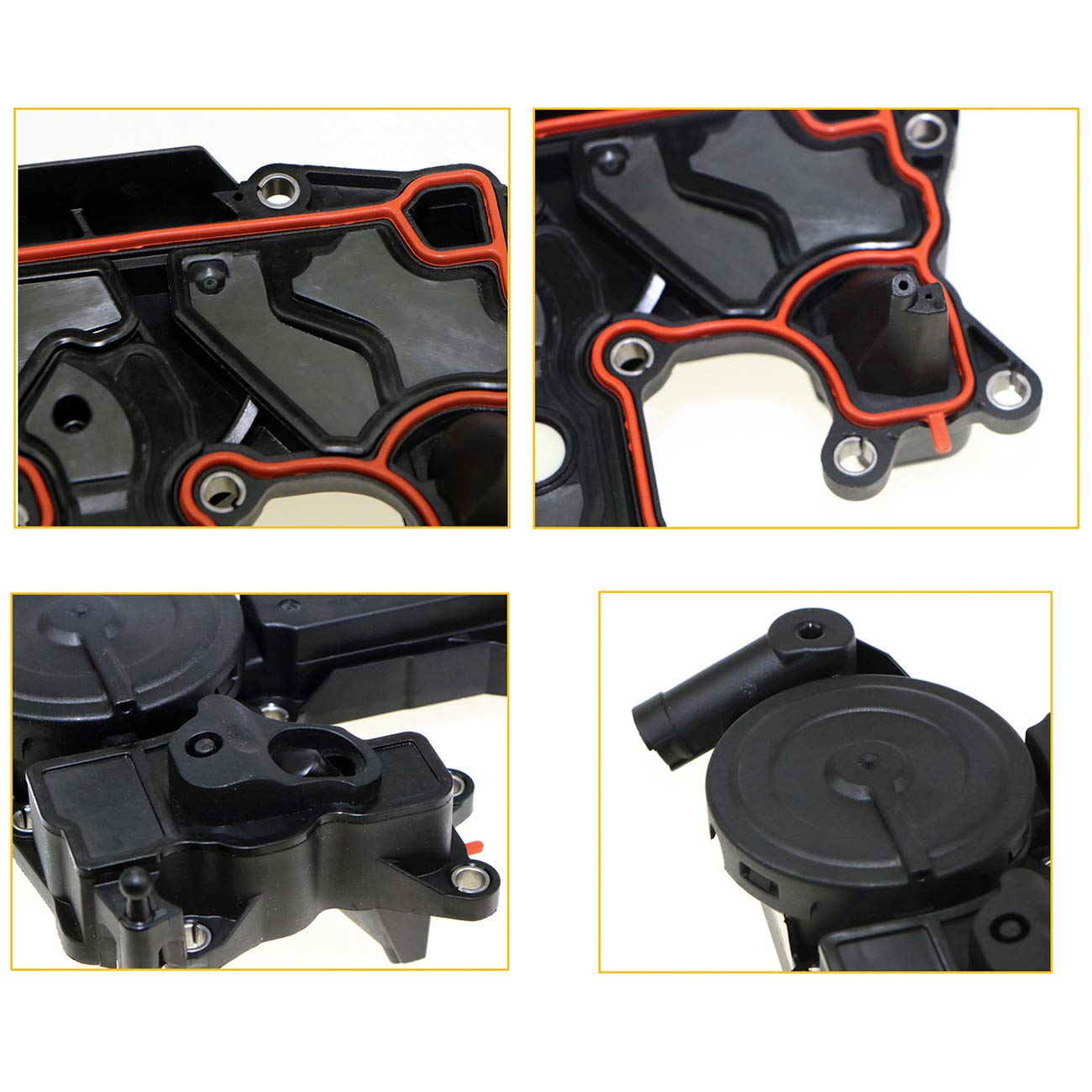 Pcv Valve Engine Crankcase Vent Oil Separator Breather Hose Kit Fit For Audi A3 A4 A5 Q5 Tt Vw Beetle Cc Jetta Passat Tiguan 1.8 2.0Tsi Replace 06H103495Ab, 06H103495Ah, 06H103495B