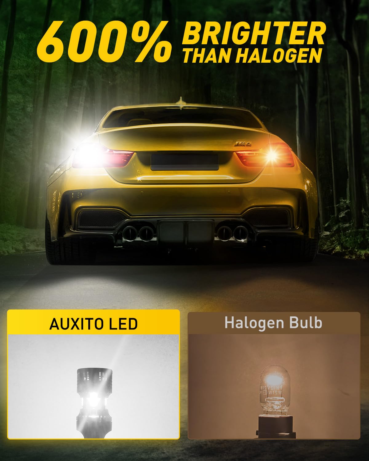 Auxito 7443 7440 Led Bulb Reverse Light With Built In Resistor Canbus Ready 7441 7444 W21W Led White Bulb For Backup Parking Day