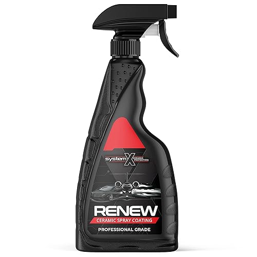 System X Renew Ceramic Spray Coating 16.9 FL OZ - Ultra Hydrophobic Nano Coat for 9+ Months SiO2 Paint Protection - Superior to Wax