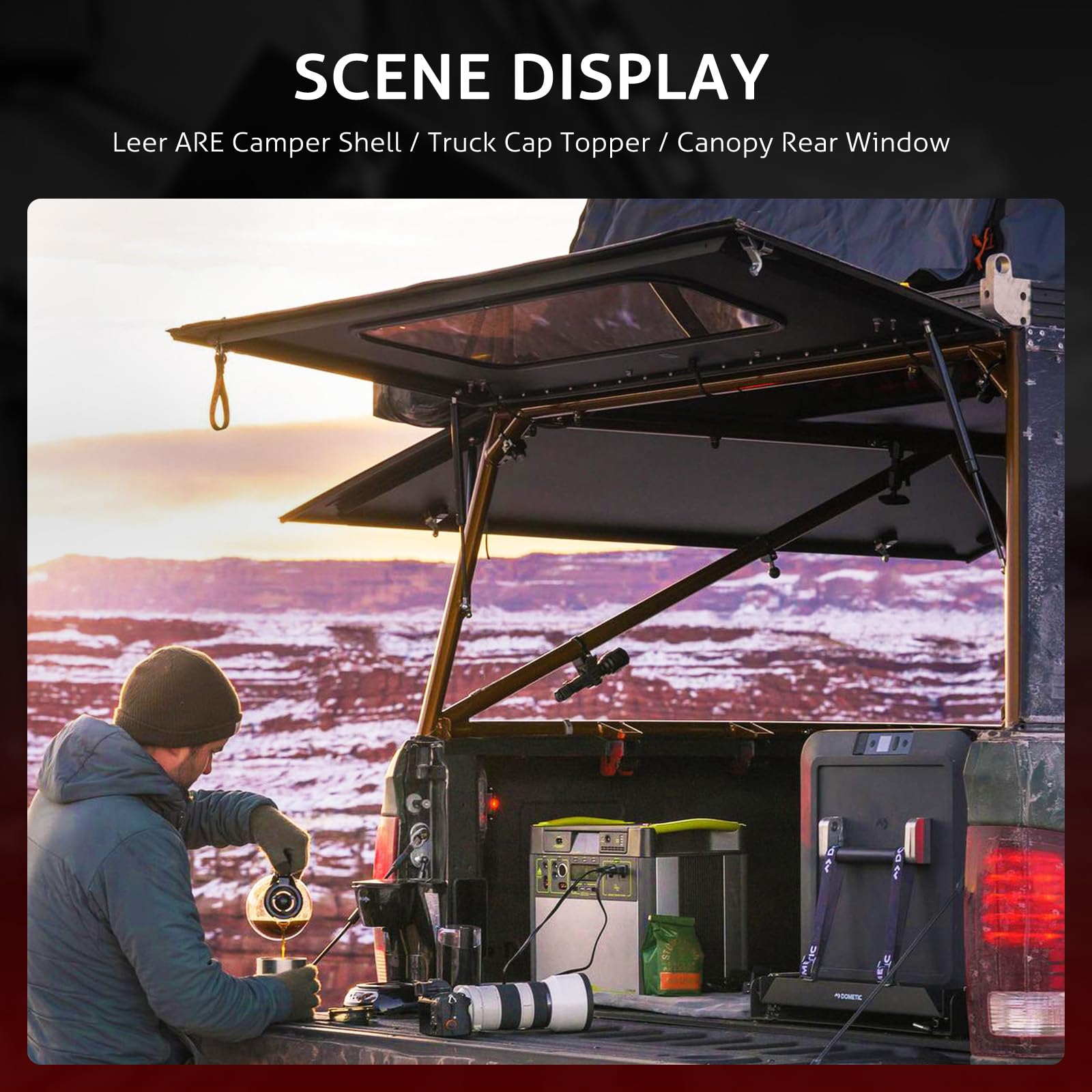 Vepagoo C16-19568 16'' 40Lbs/178N Gas Shocks Struts For Leer Are Camper Shell Truck Topper Rear Window, Pickup Cap Canopy Door,