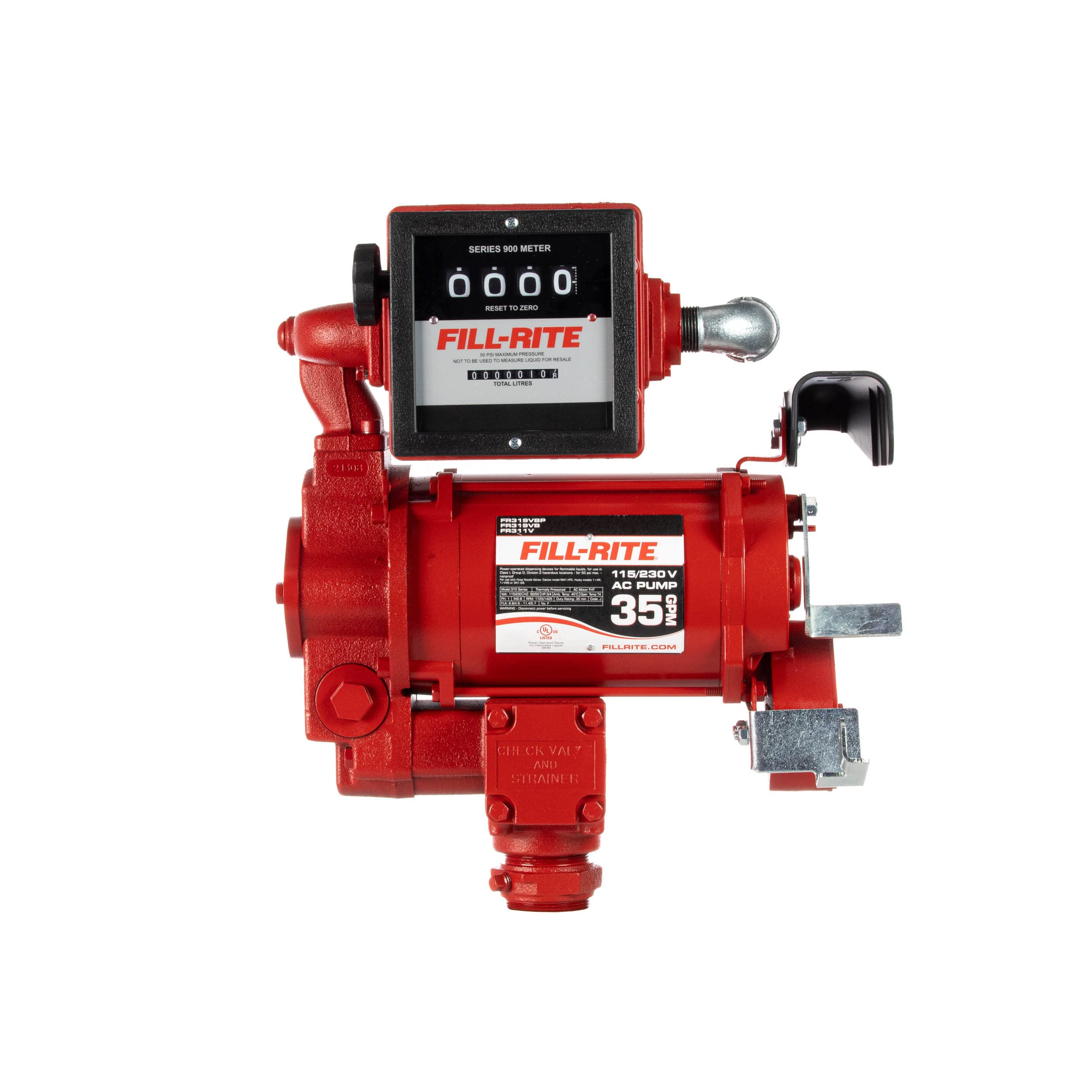 Fill-Rite FR311VLN 115V/230V 35 GPM Fuel Transfer Pump w/Mechanical Meter (Gallons)