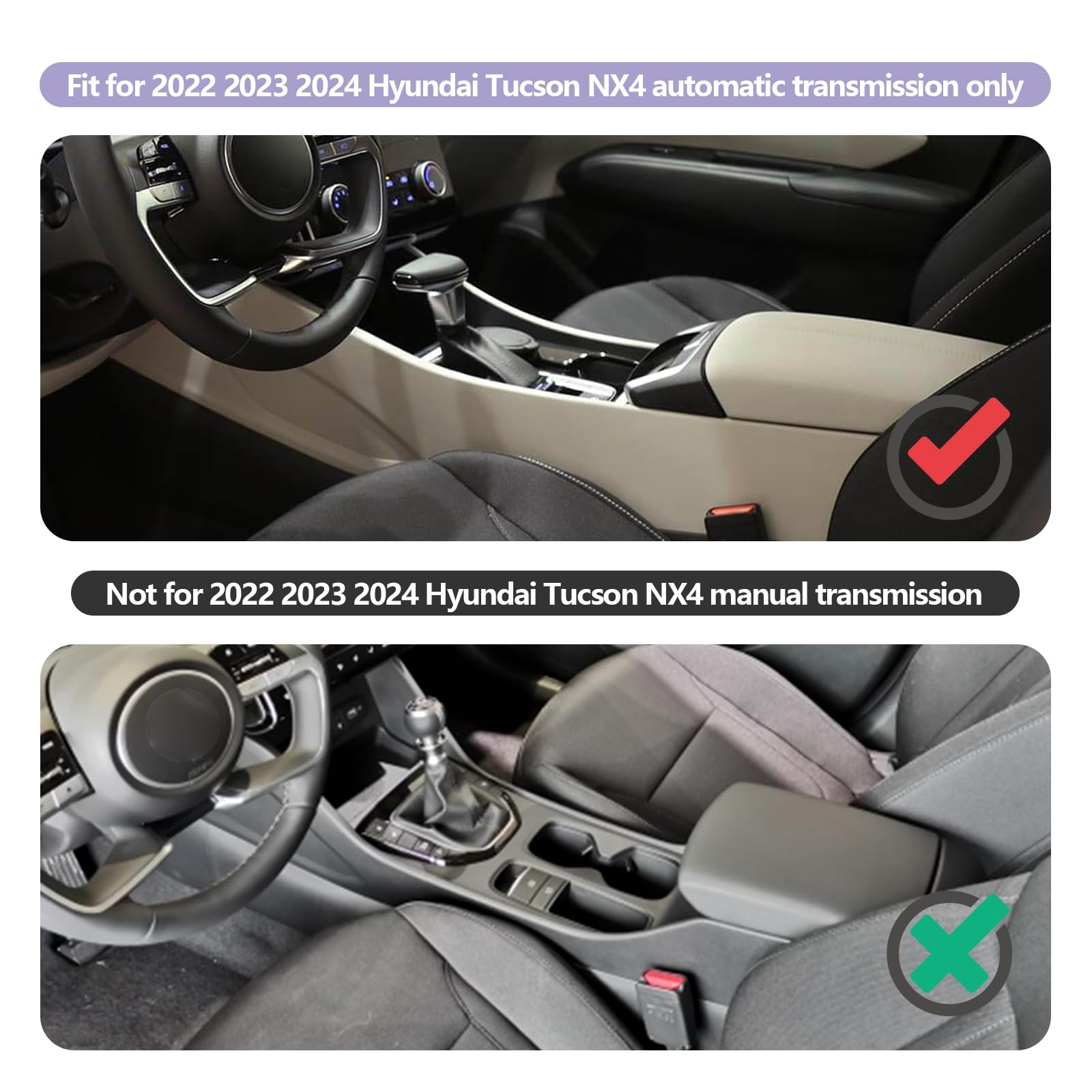 LUWU 2025 2024 Hynudai Tucson Center Console Organizer 2022-2025 Tucson NX4 Armrest Storage 2024 Tucson Console Organizer Tray T