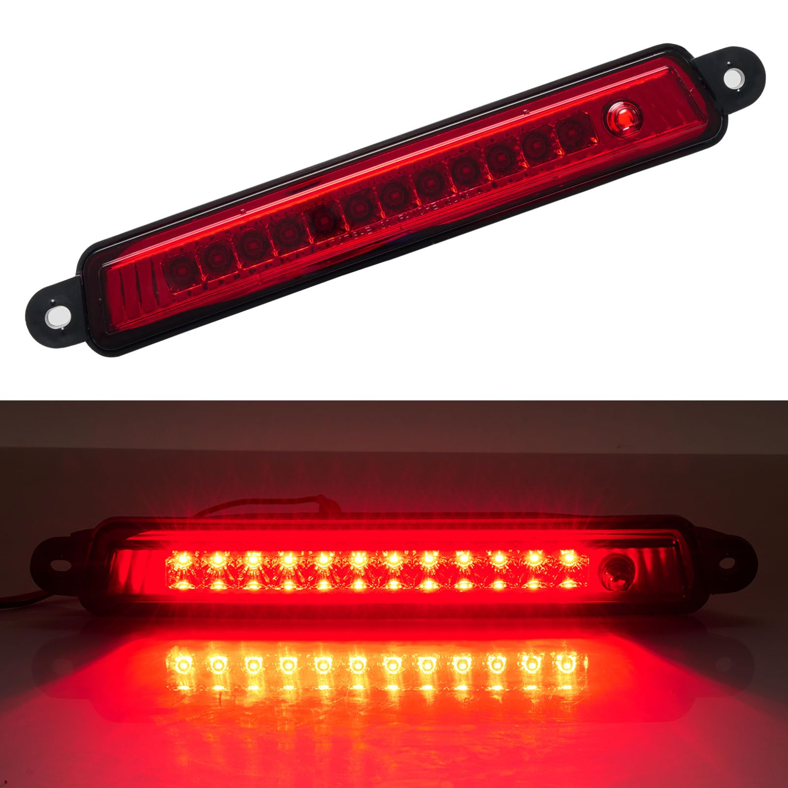 Cxdar Third 3Rd Brake Light Led For 2004-2015 Nissan Armada, High Mount Rear Brake Lights Assembly For 2004-2010 Infiniti Qx56,