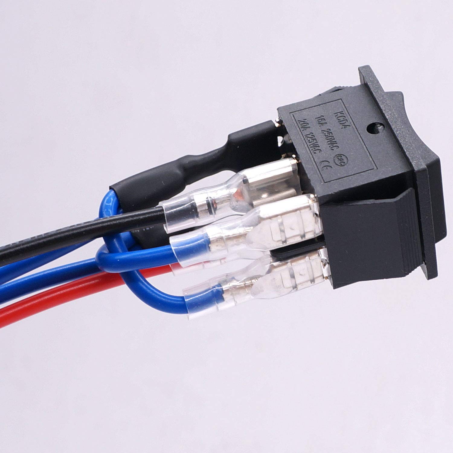 Weideer 12V Polarity Reverse Switch Momentary 6 Pin (On)-Off-(On) Rv Jack Switch Motor Control Rocker Toggle Switch With Jumper Wires