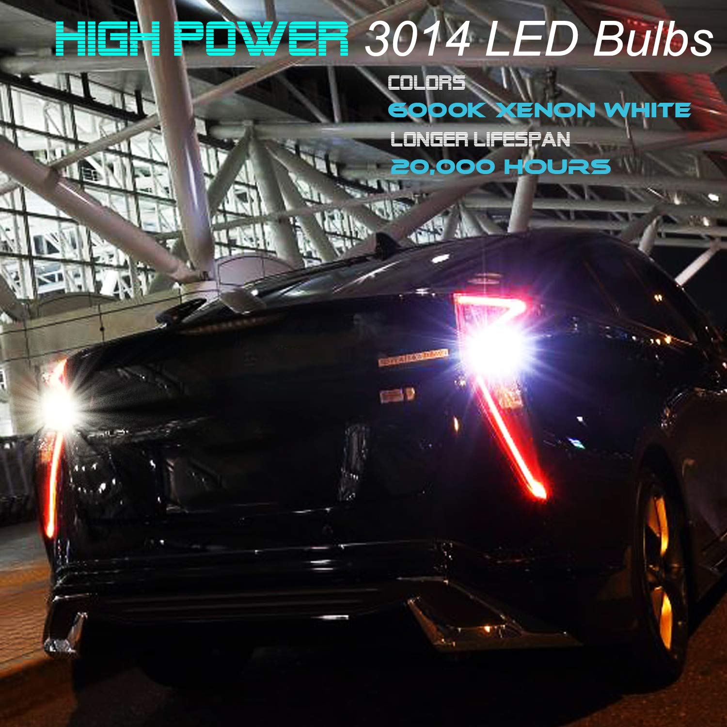 Jdm Astar Extremely Bright 2000 Lumens 360-Degree Shine 921 912 90-Ex Chipsets Led Bulbs For Backup Reverse Lights, Xenon White