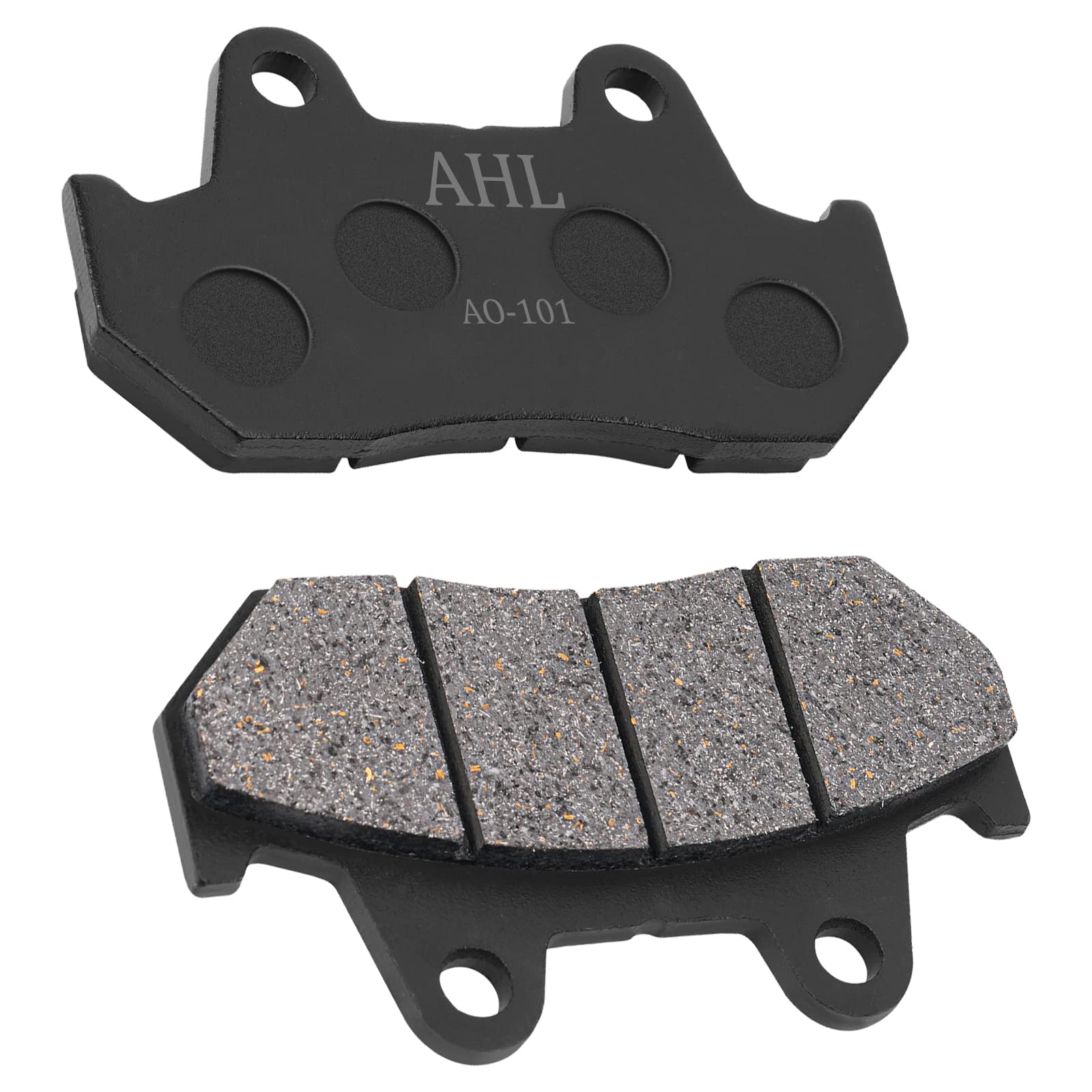 Ahl Semi-Metallic Front And Rear Brake Pads Set For Honda Gl1100 Goldwing/Interstate 1982-1983 Vf1100 C/S V65 Magna/Sabre 1983-1986, Gl1200 Goldwing 1200 Aspencade 1984 1985 1986 1987